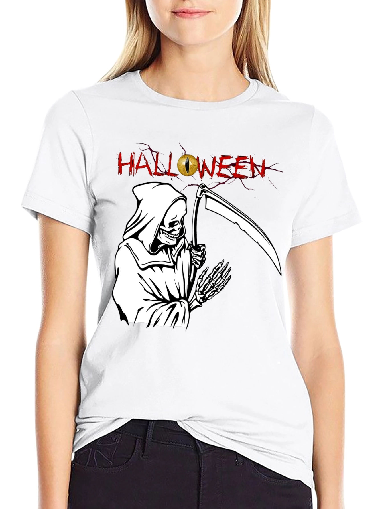 Halloween Grim Reaper T-Shirt - Spooky Season Apparel