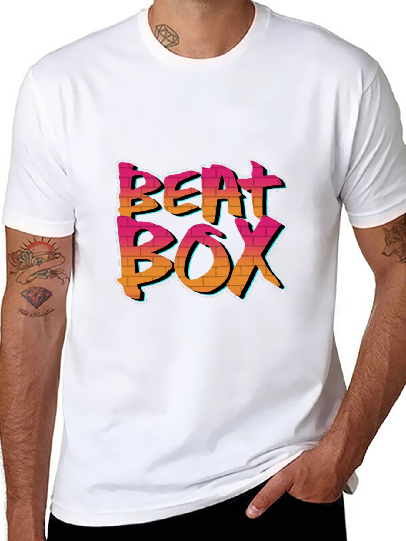 Beat Box Graphic Black Tee