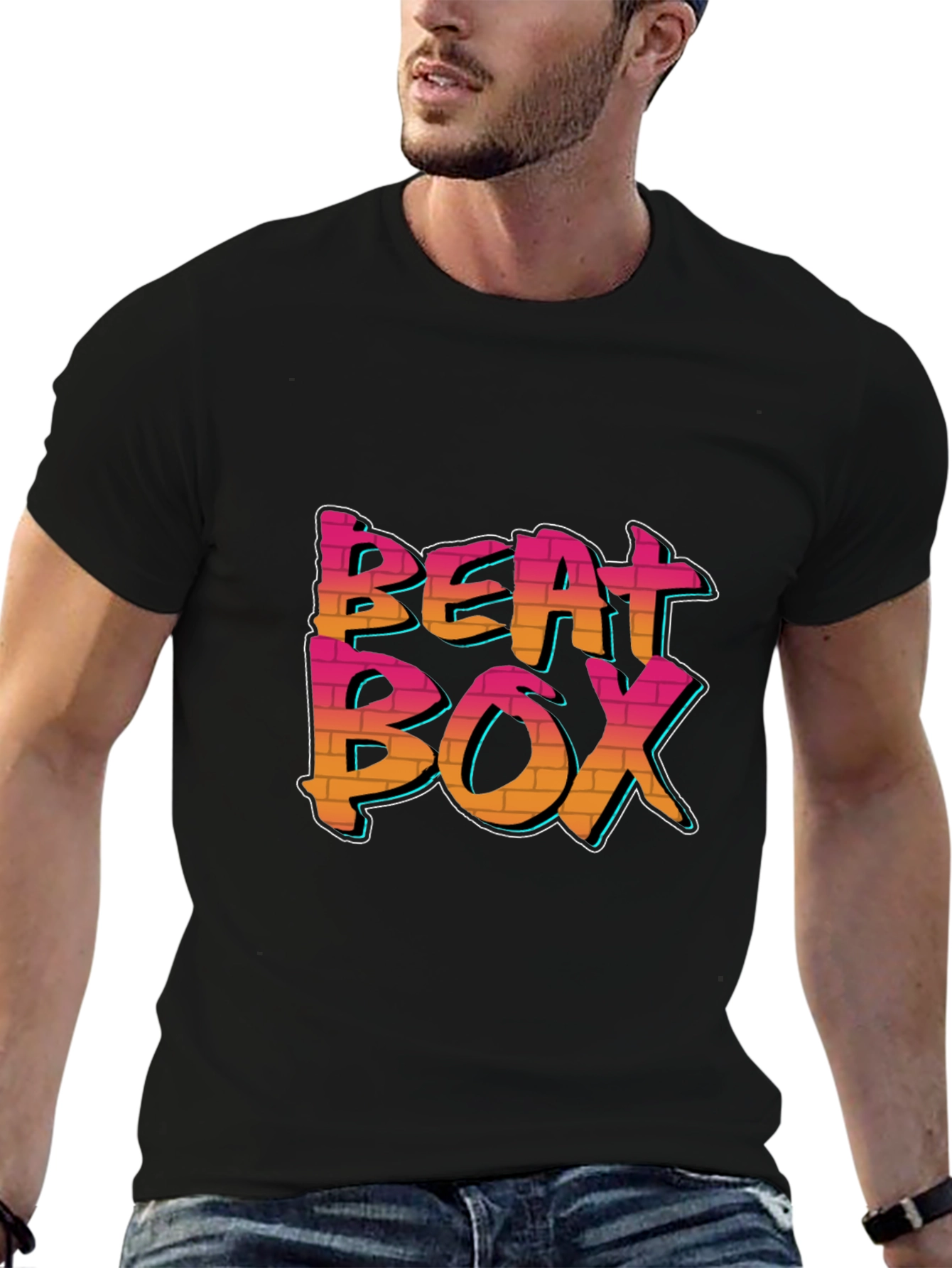 Beat Box Graphic Black Tee