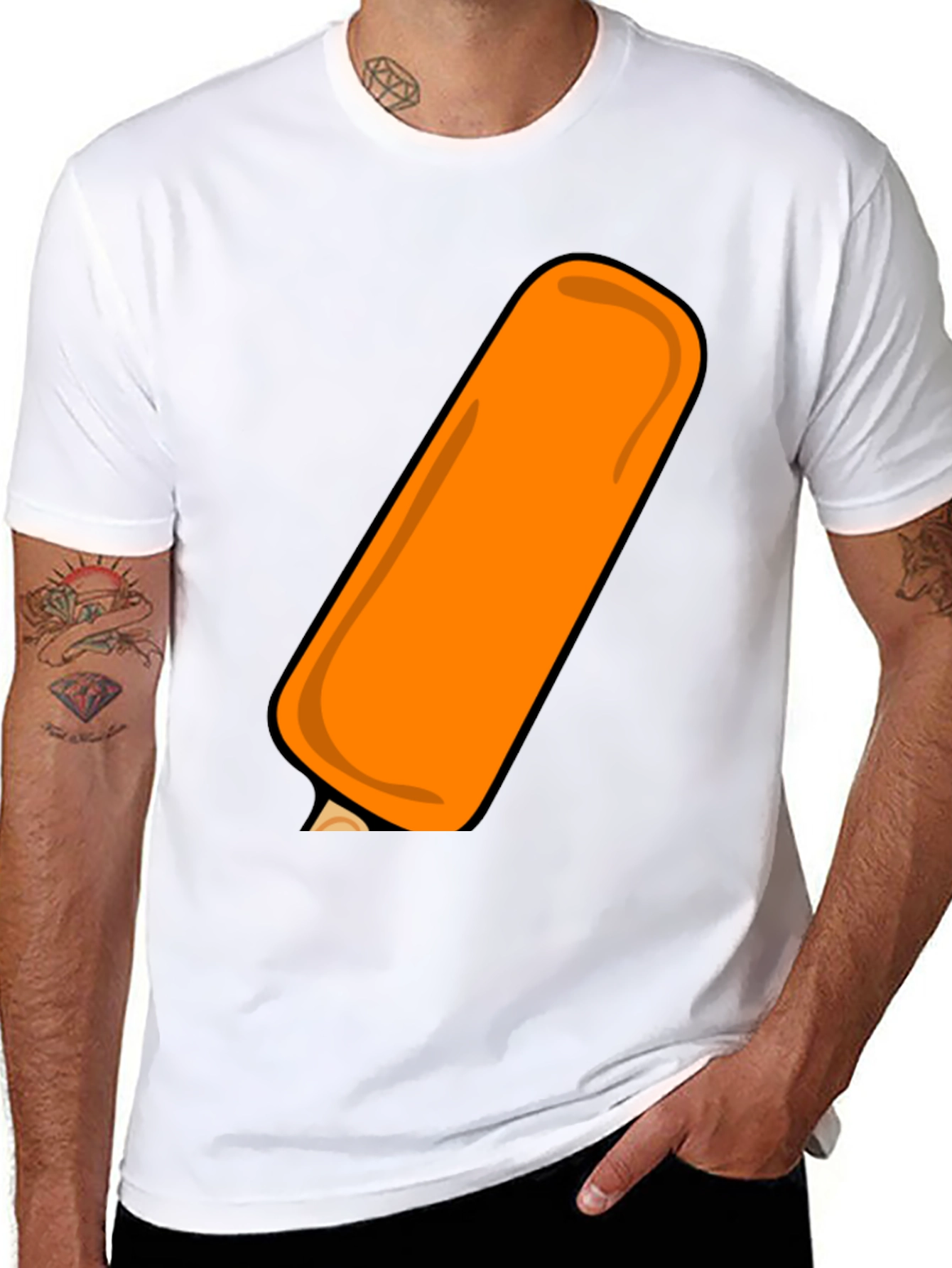 Orange Popsicle Graphic Tee - Cool Summer Style
