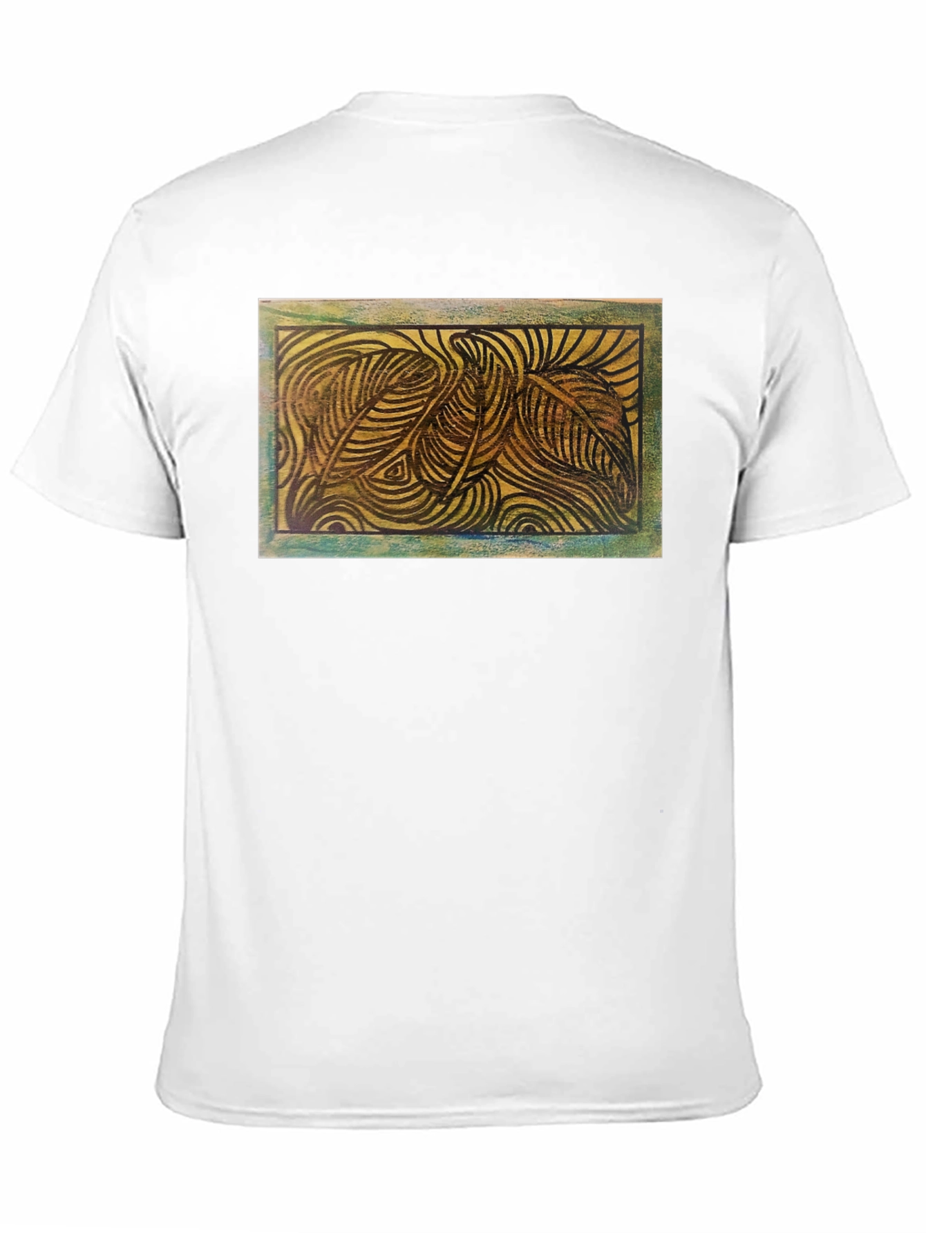 Abstract Leaves Graphic Tee - Nature Inspired Design