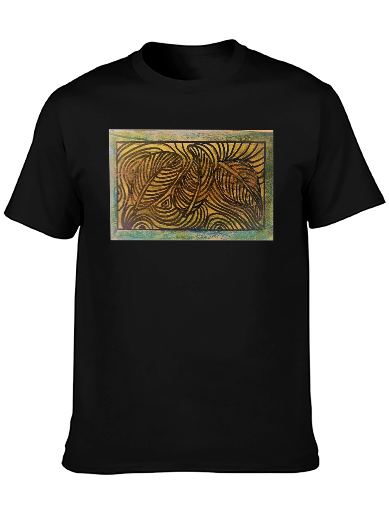 Abstract Leaves Graphic Tee - Nature Inspired Design