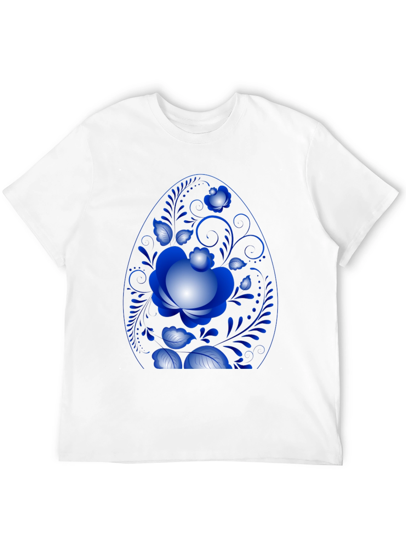 Floral Egg Graphic Black Tee