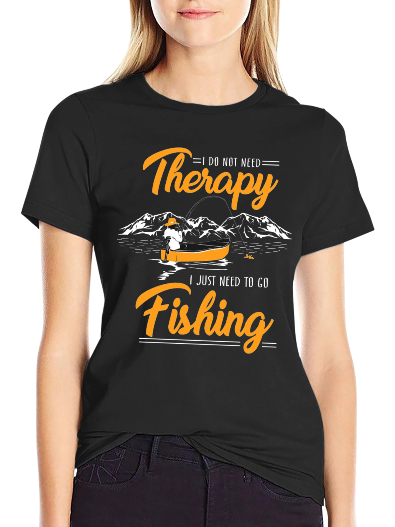 Therapy Fishing Graphic Tee