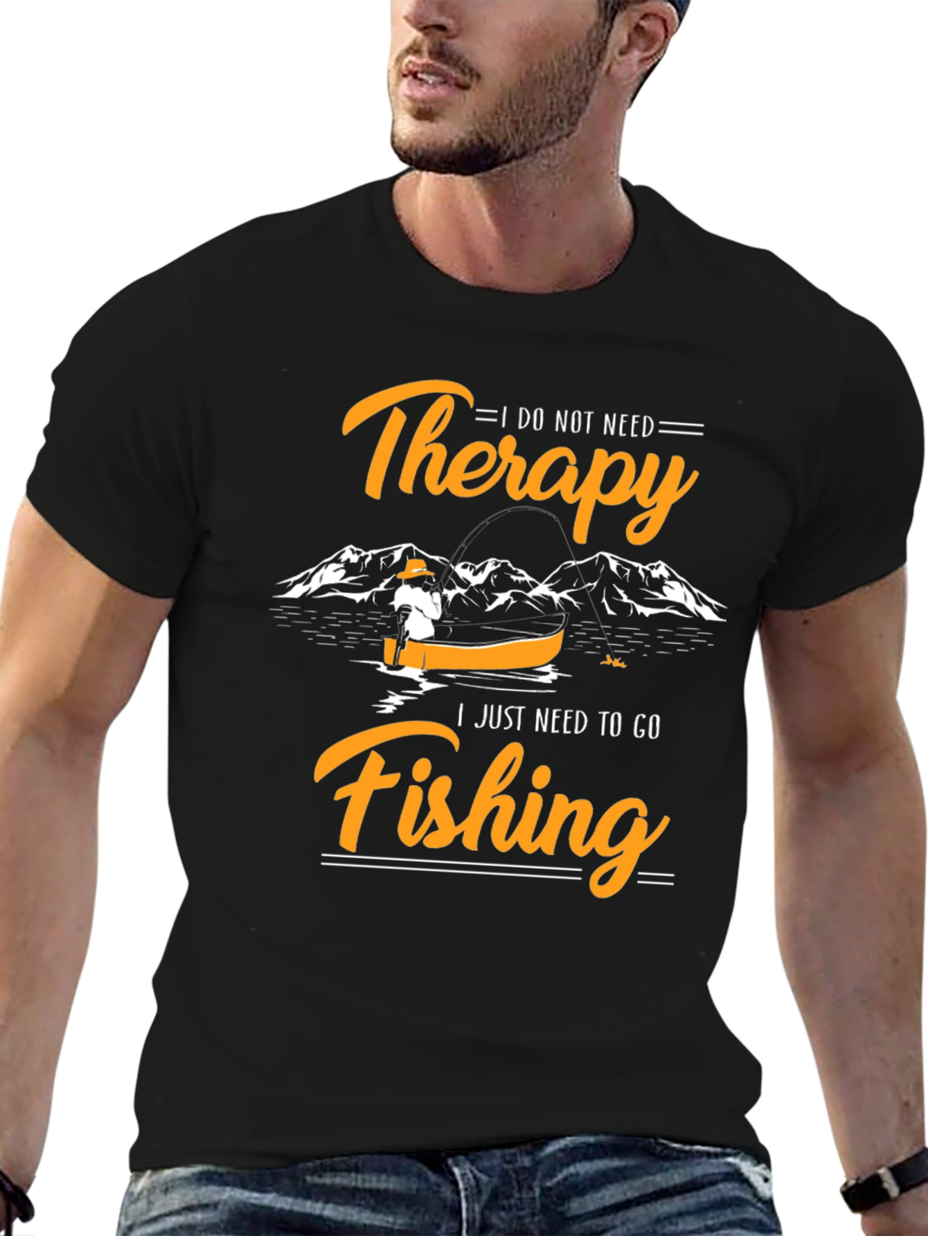 Therapy Fishing Graphic Tee