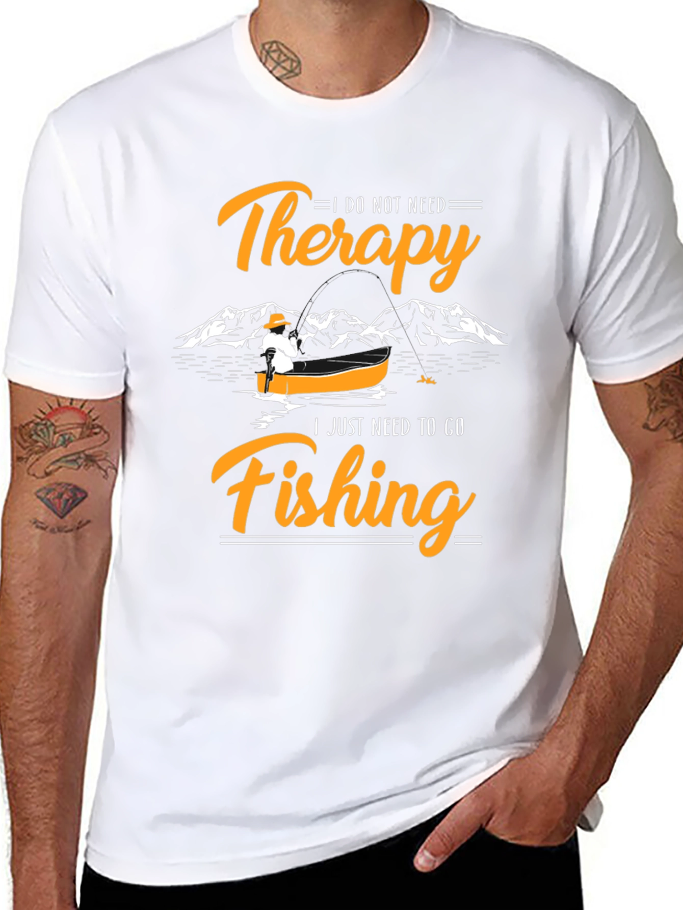 Therapy Fishing Graphic Tee