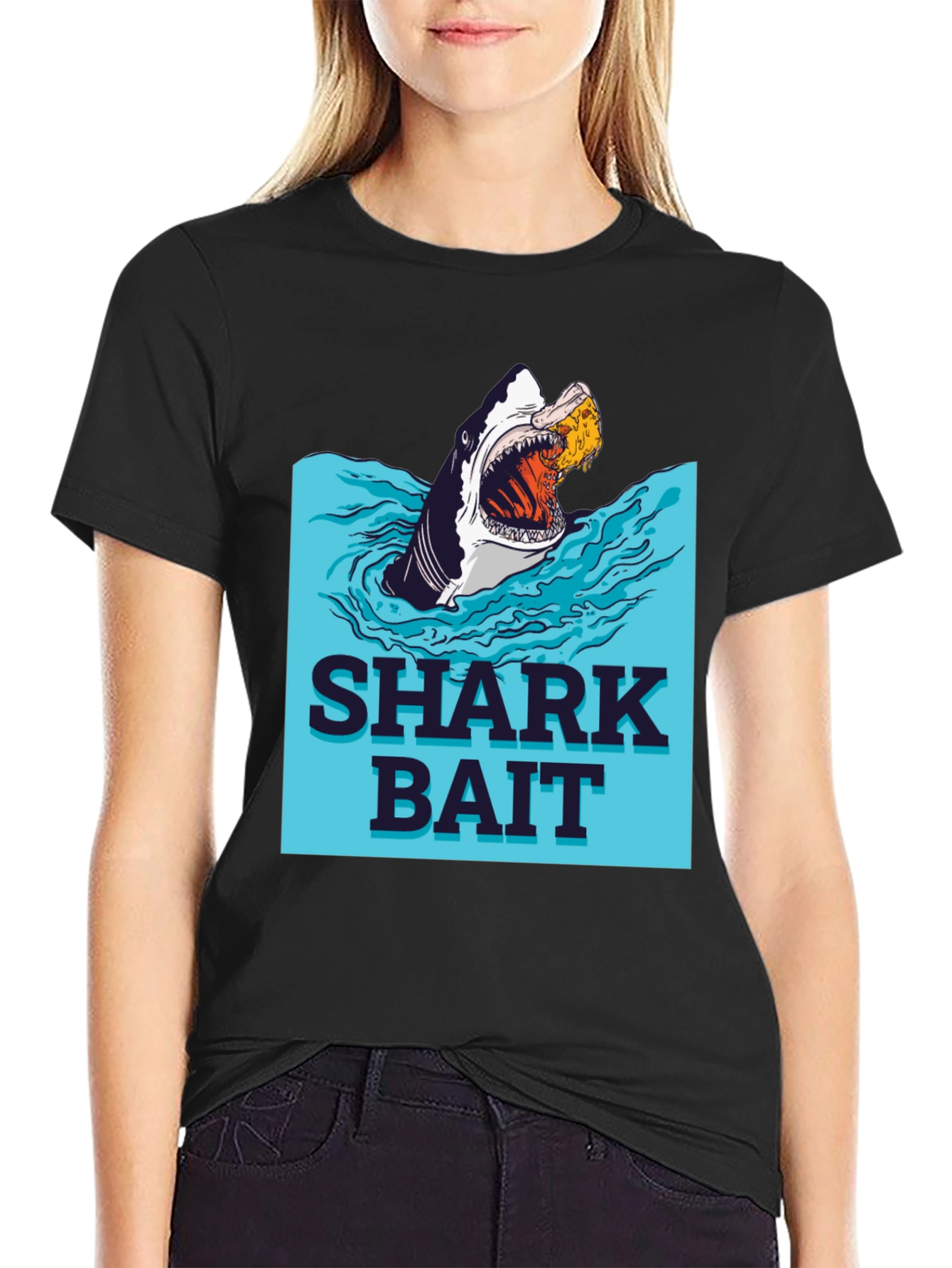 Shark Bait Graphic Tee - Novelty Design