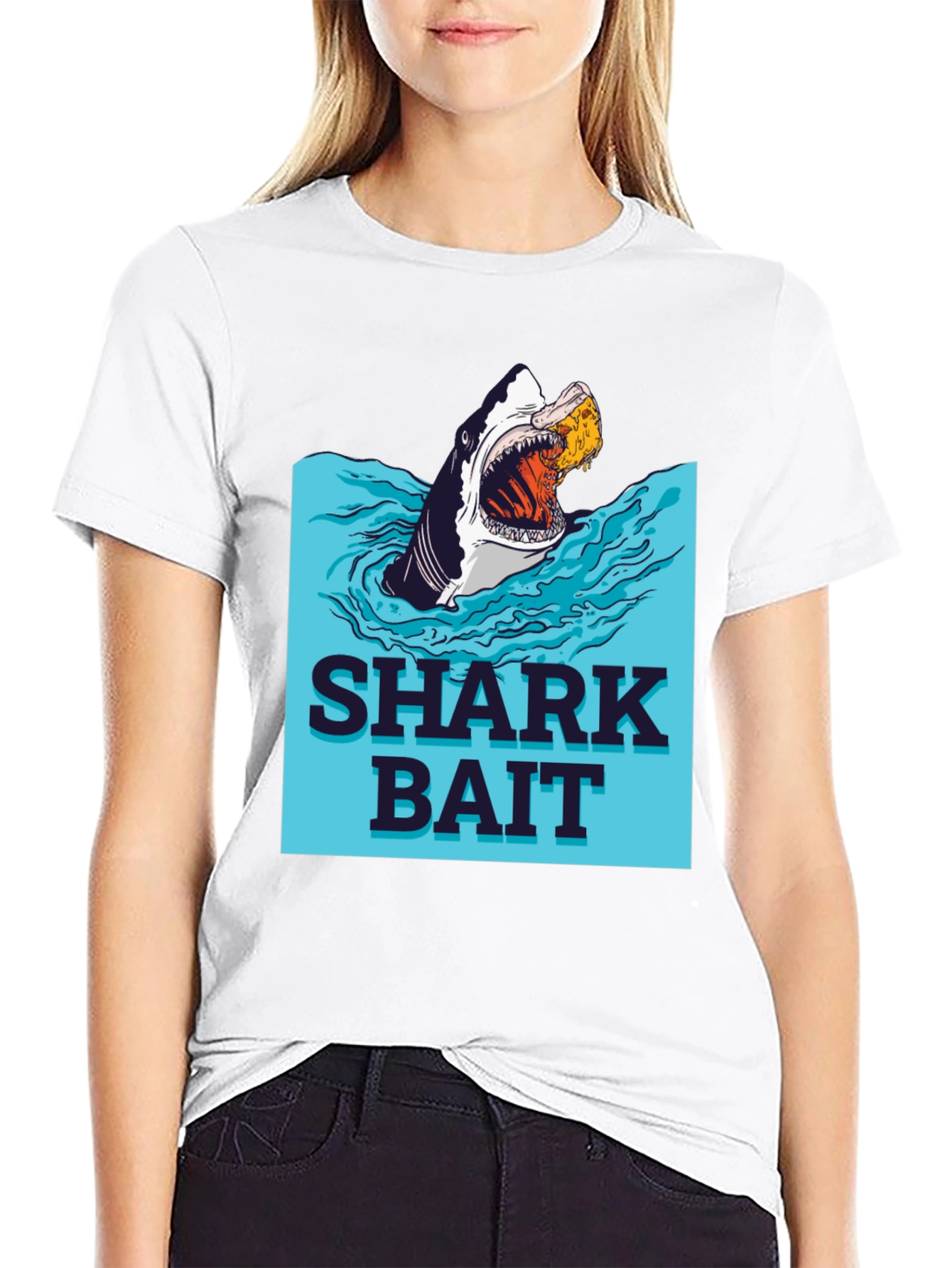 Shark Bait Graphic Tee - Novelty Design