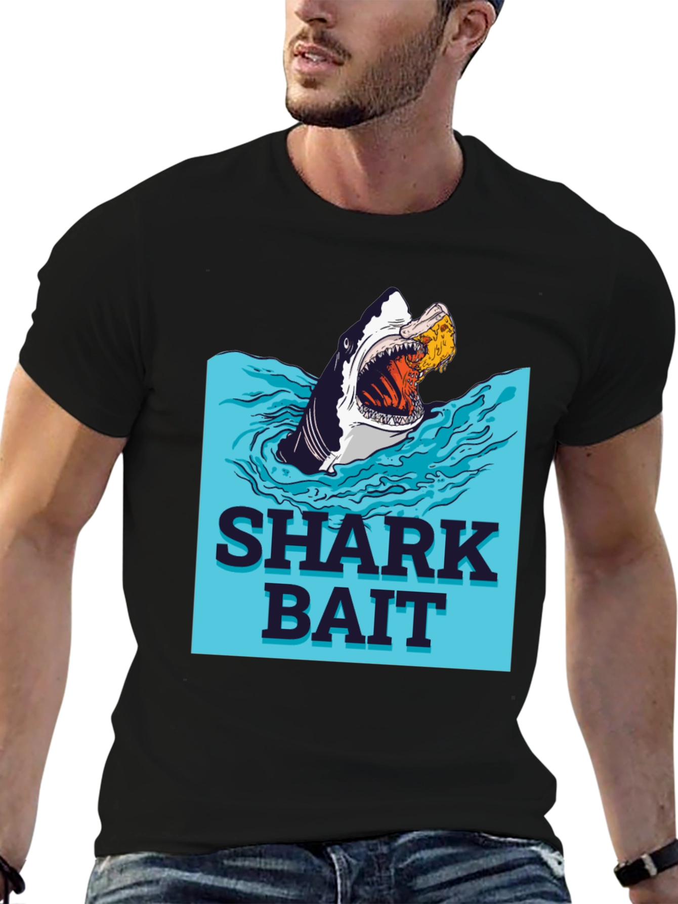Shark Bait Graphic Tee - Novelty Design