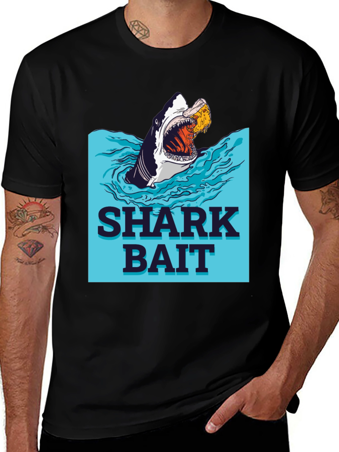 Shark Bait Graphic Tee - Novelty Design