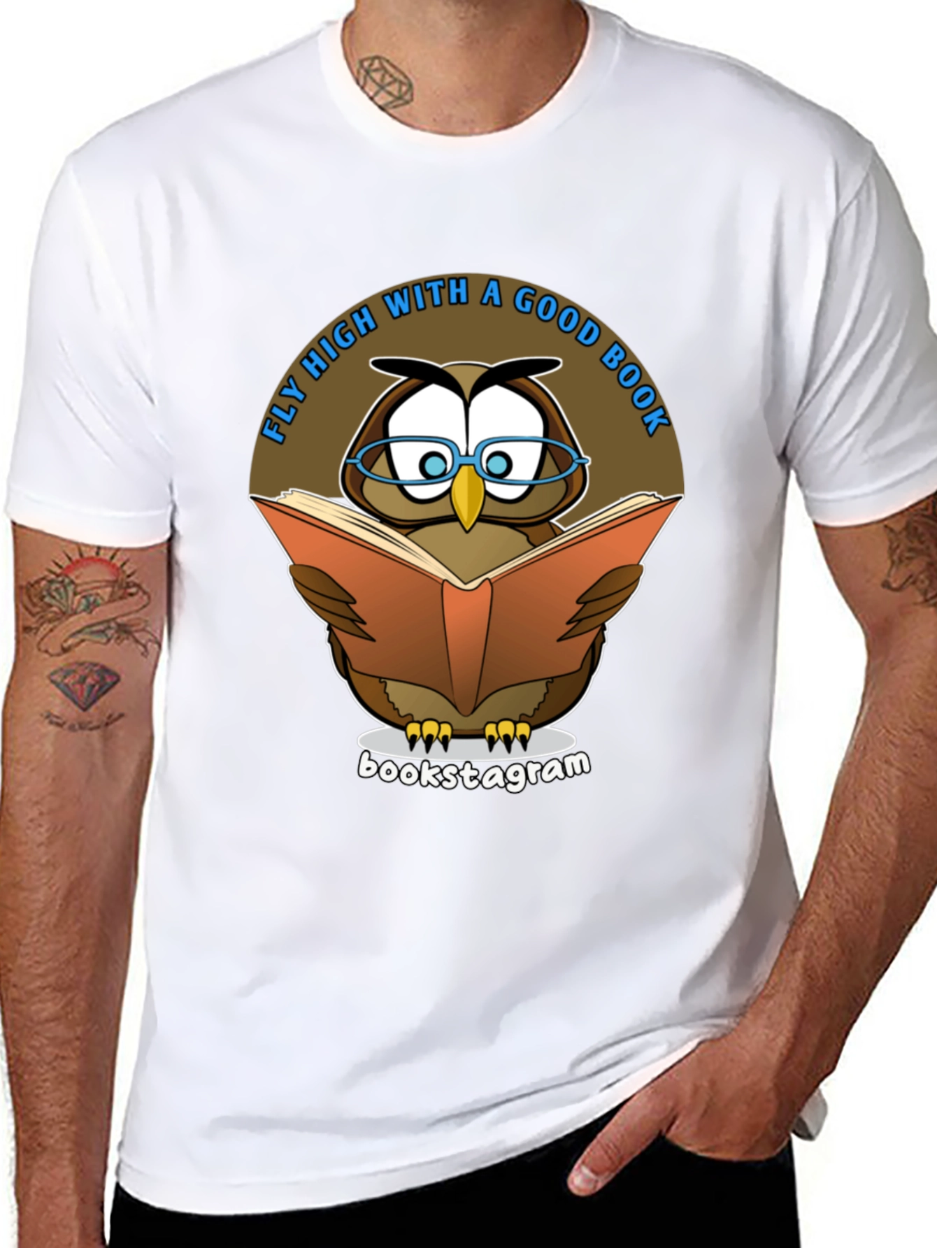 Fly High With A Good Book Owl T-Shirt