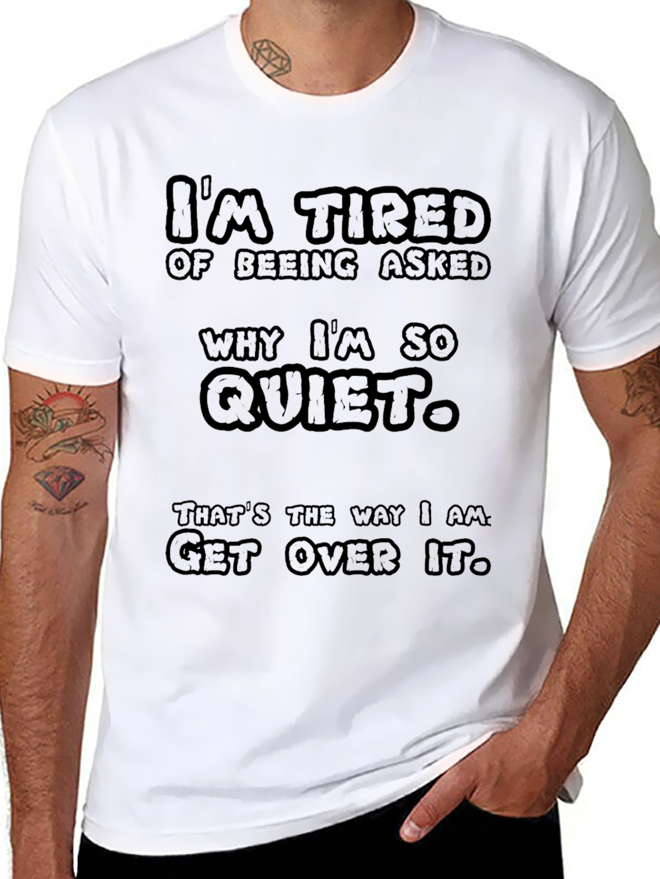Funny Im Tired of Being Asked Quiet Graphic T-Shirt