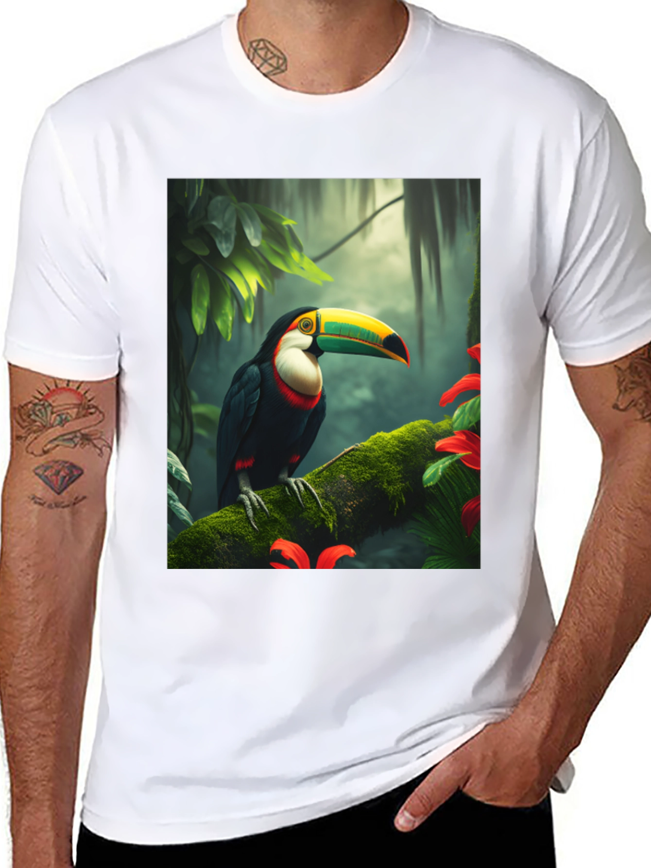 Toucan Graphic Tee - Rainforest Bird T-Shirt