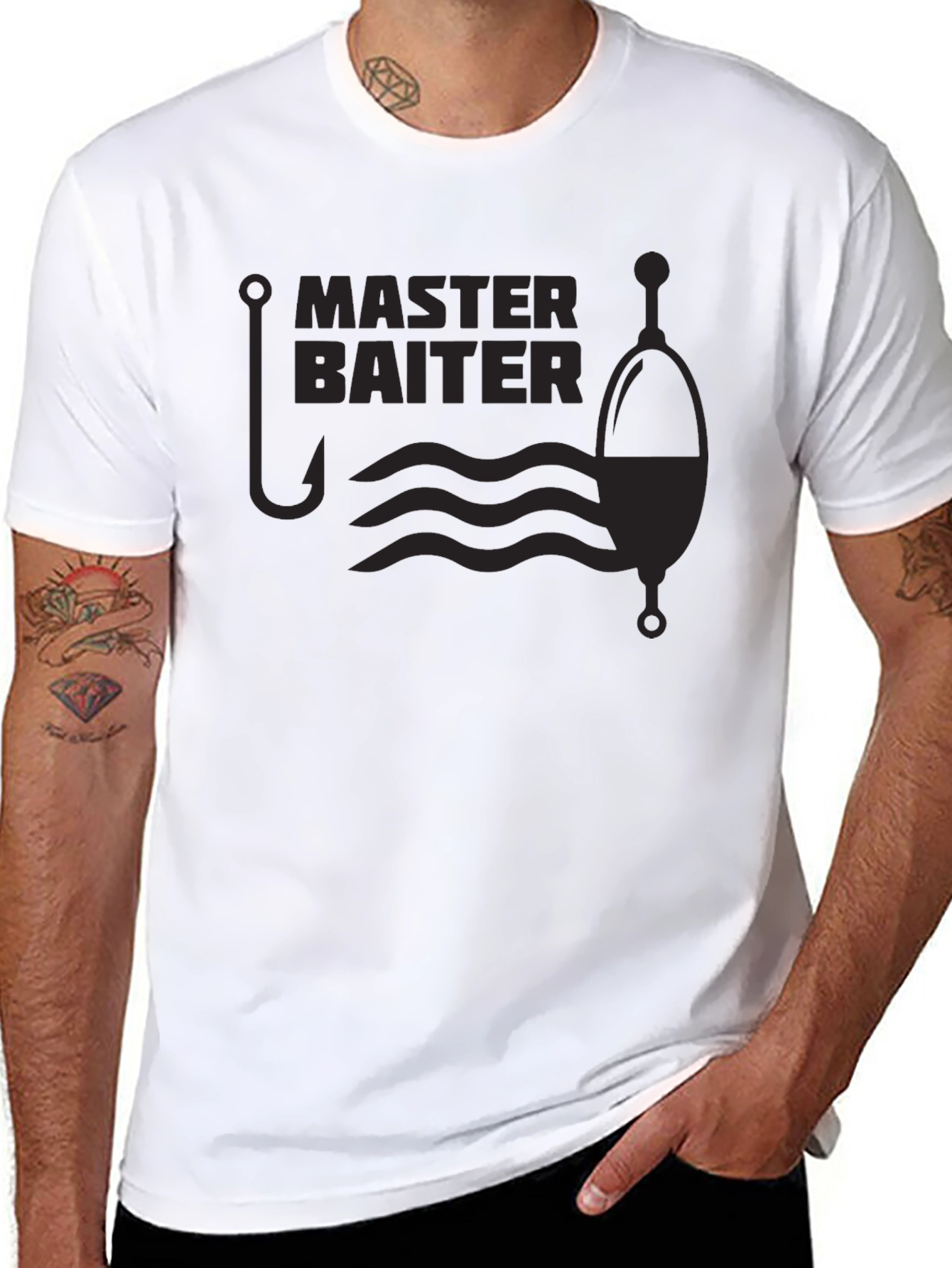 Master Baiter Fishing Humor Graphic T-Shirt