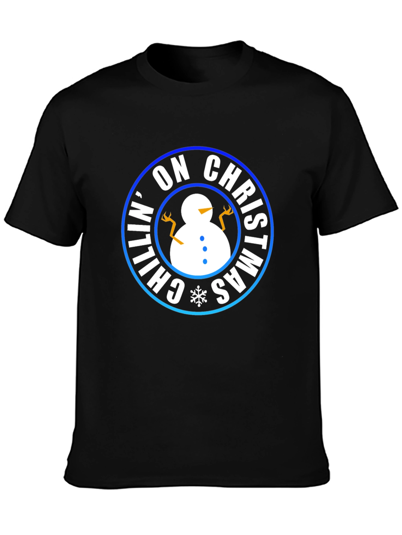 Chillin on Christmas T-Shirt - Holiday Snowman