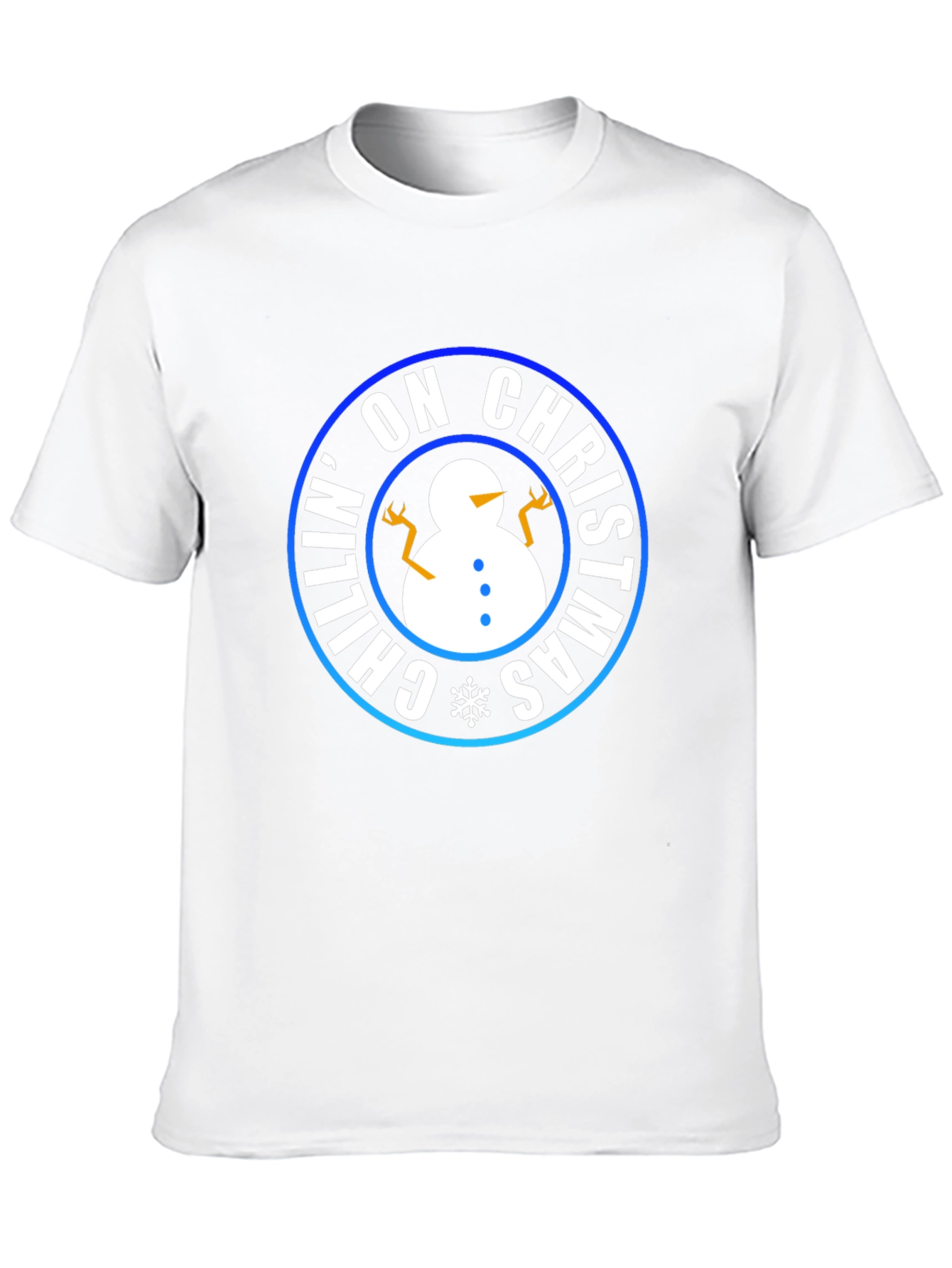 Chillin on Christmas T-Shirt - Holiday Snowman