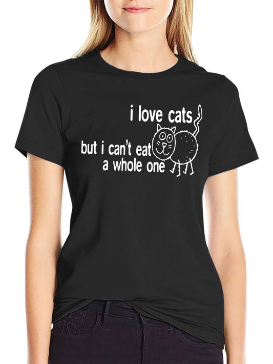Funny Cat Lover T-Shirt - I Love Cats But...