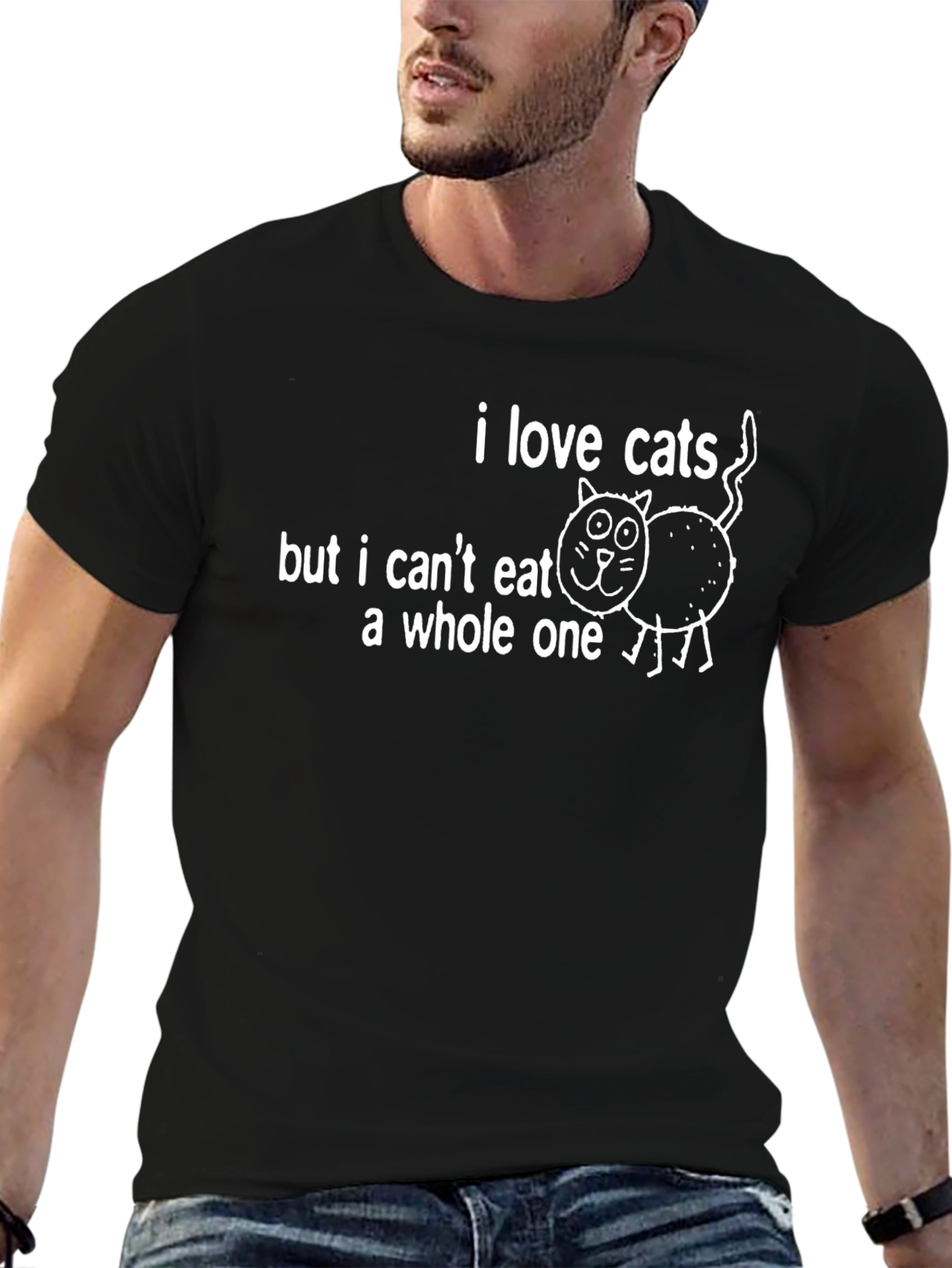 Funny Cat Lover T-Shirt - I Love Cats But...