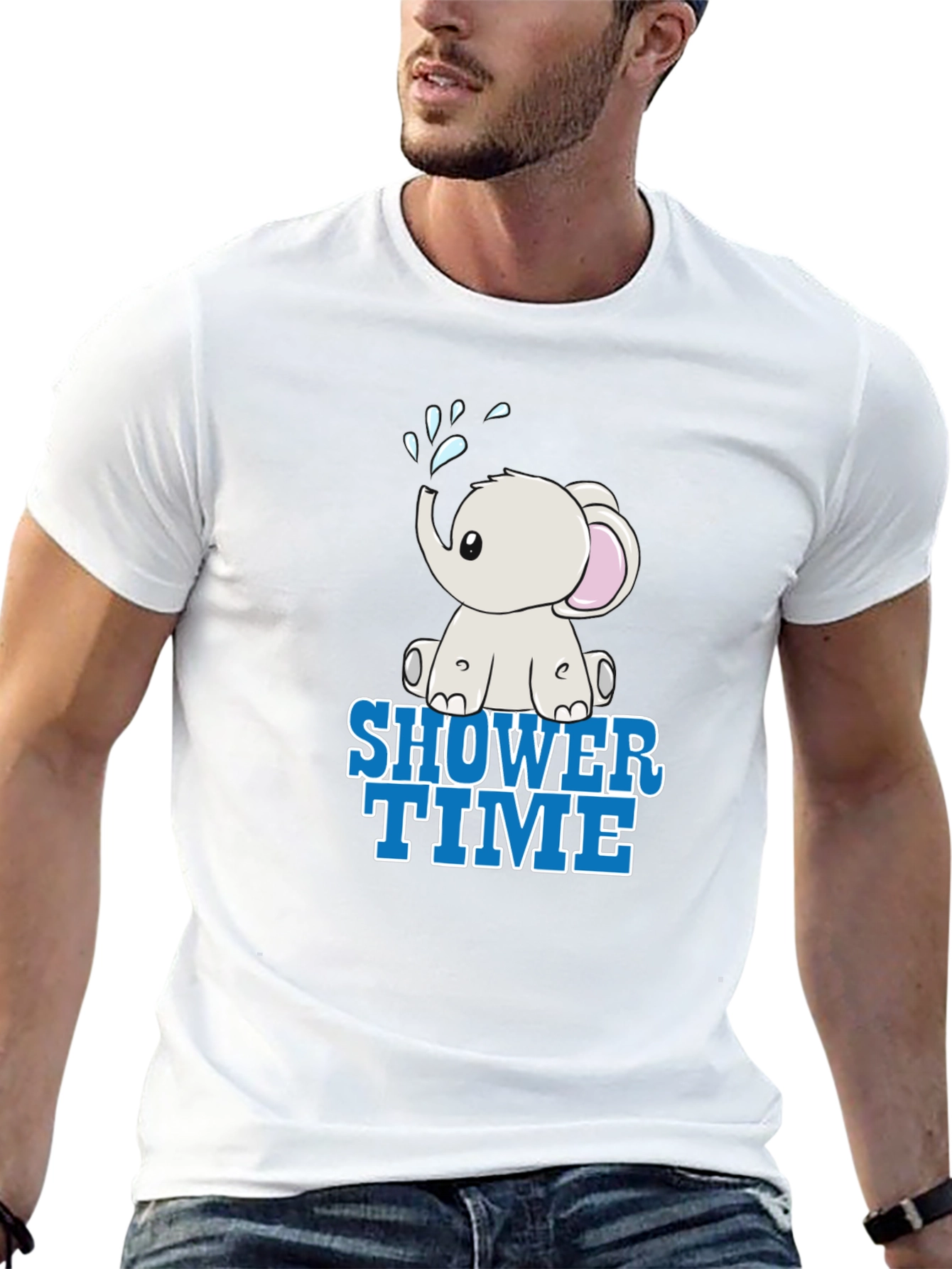 Elephant Shower Time Graphic T-Shirt