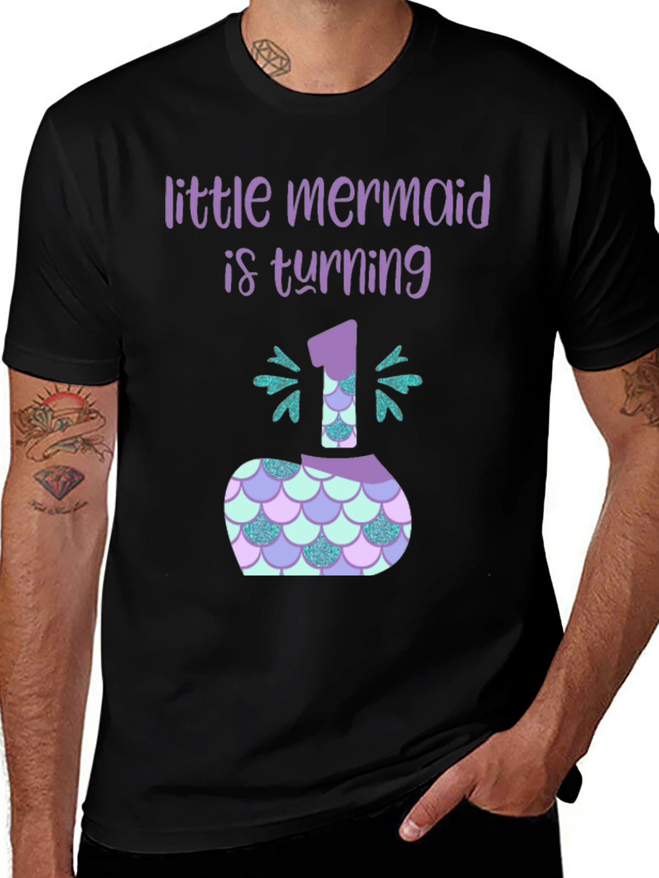 Little Mermaid 1st Birthday T-Shirt