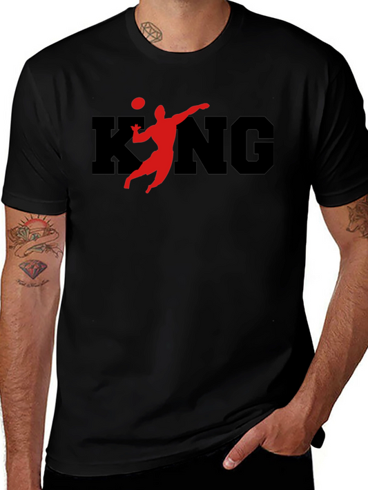 Volleyball King Black T-Shirt
