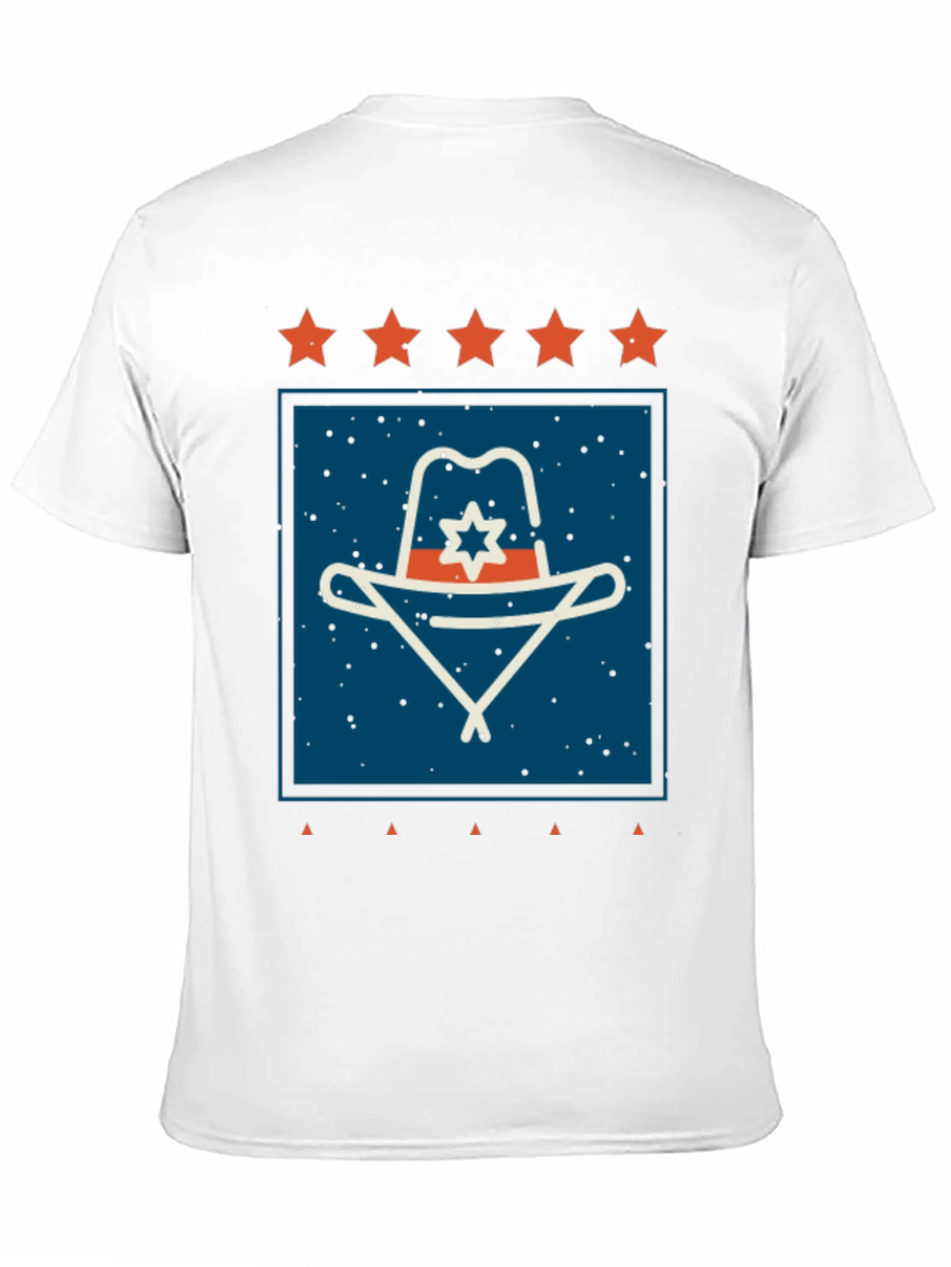 Retro Cowboy Hat Graphic Tee - Black