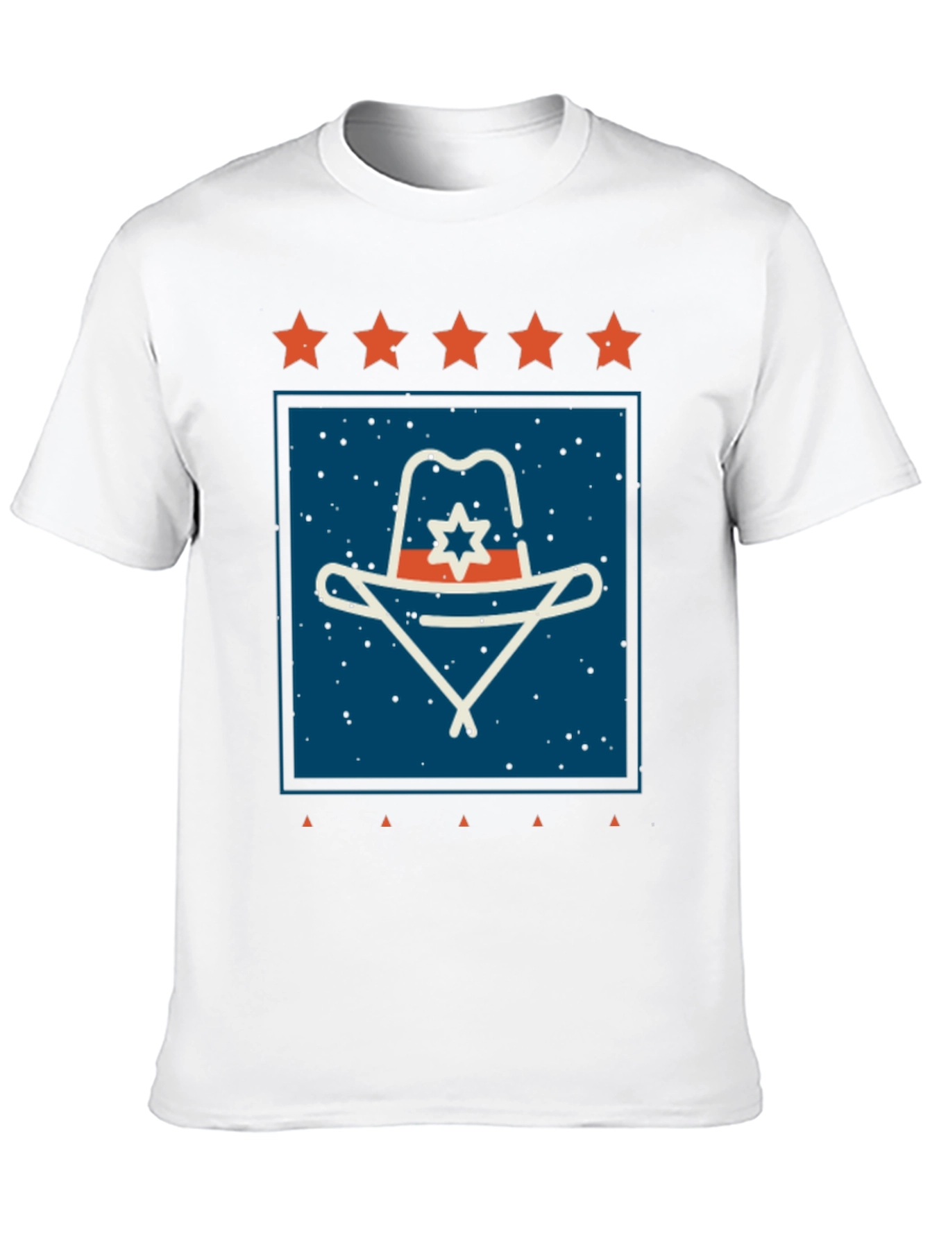 Retro Cowboy Hat Graphic Tee - Black