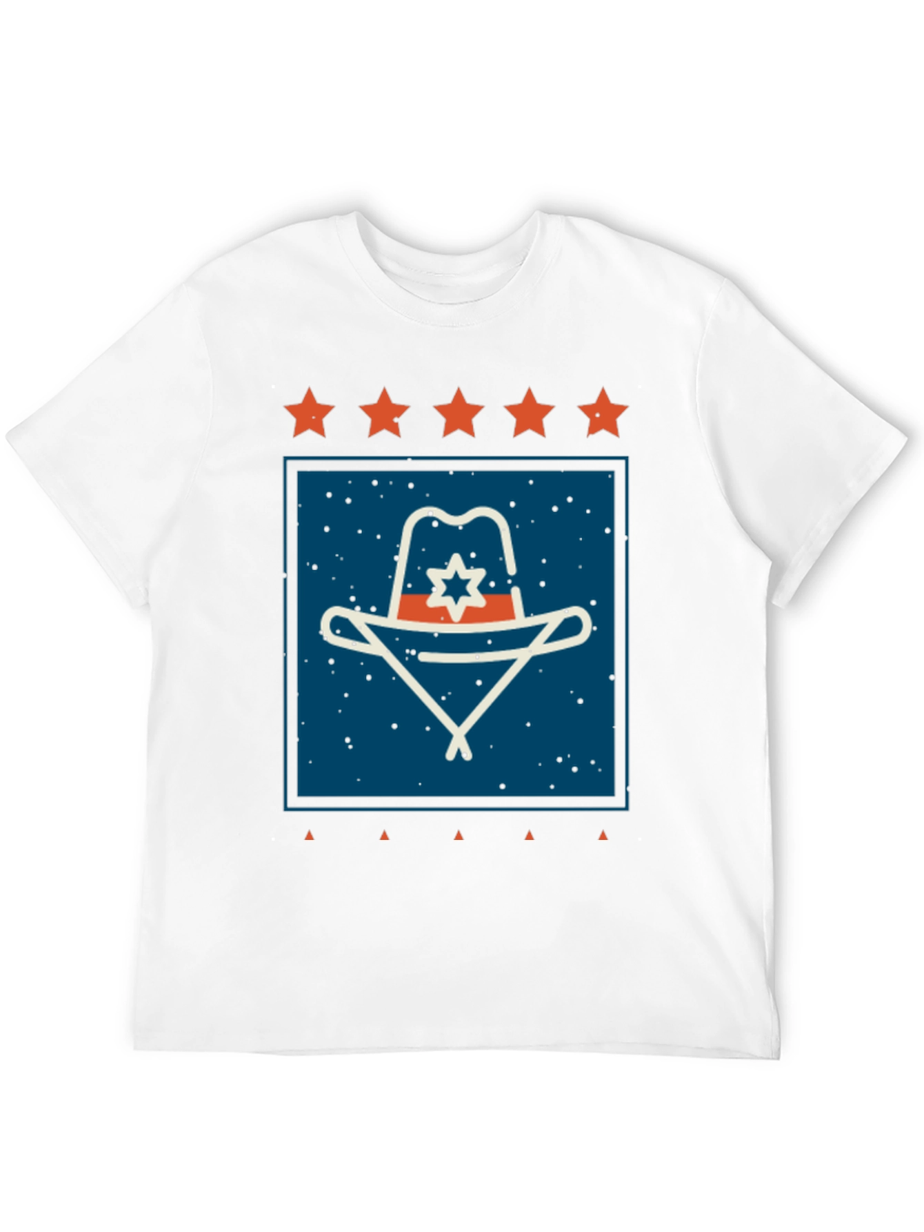 Retro Cowboy Hat Graphic Tee - Black