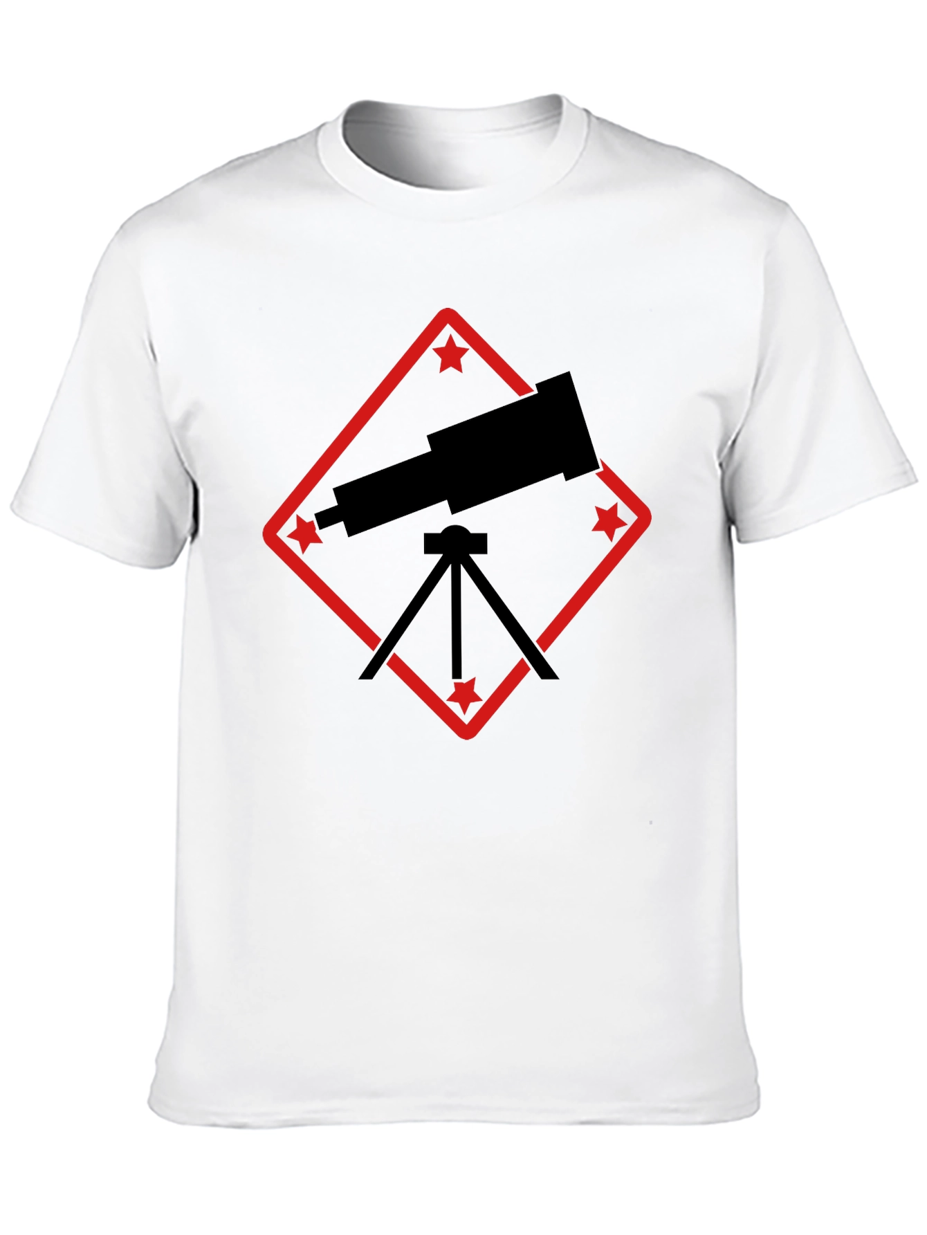 Telescope Graphic Tee - Black Astronomy Shirt
