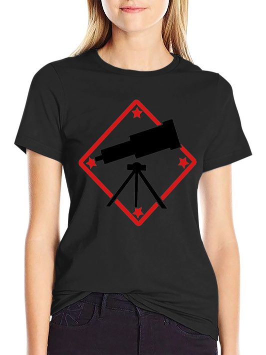Telescope Graphic Tee - Black Astronomy Shirt