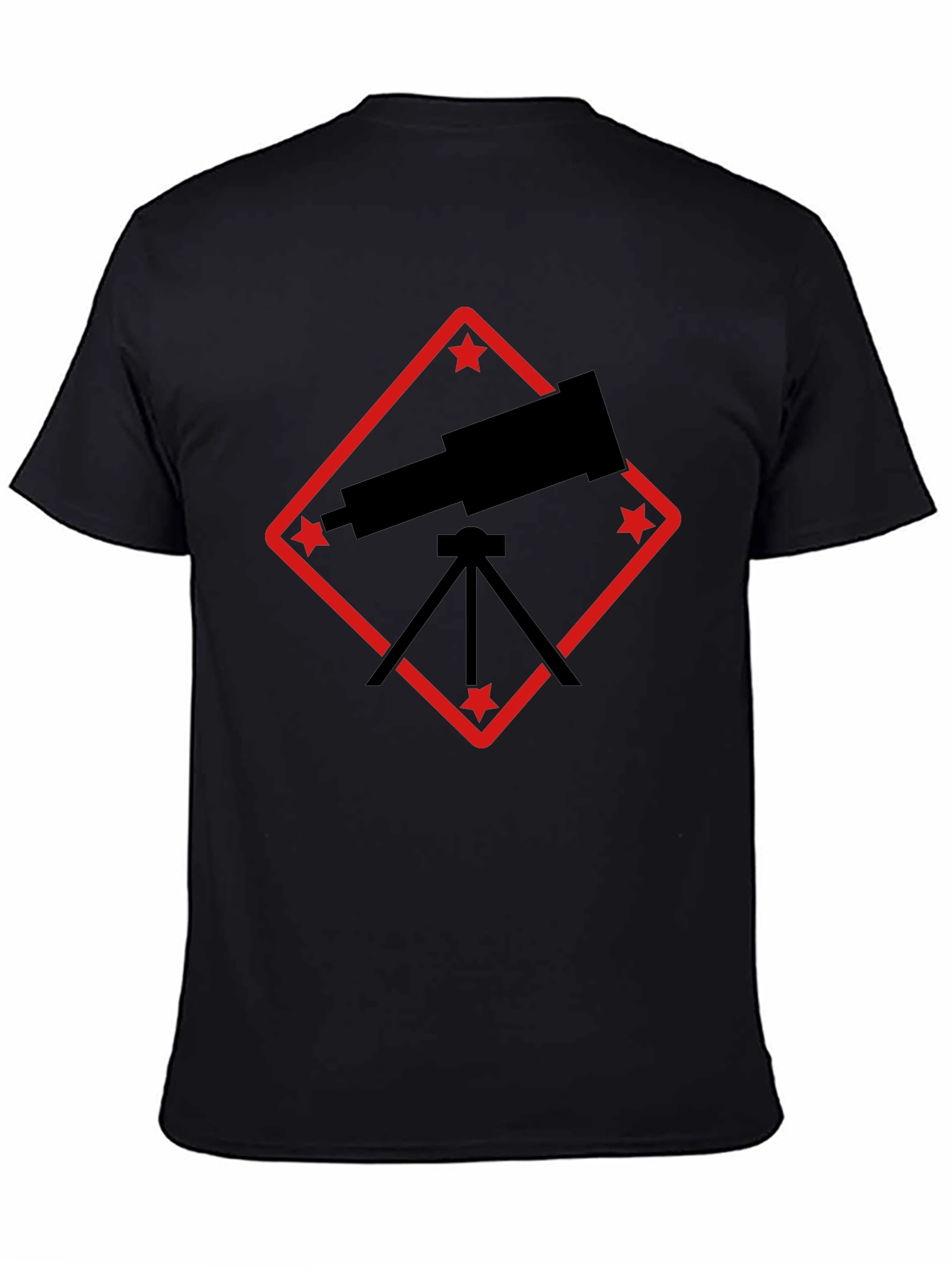 Telescope Graphic Tee - Black Astronomy Shirt