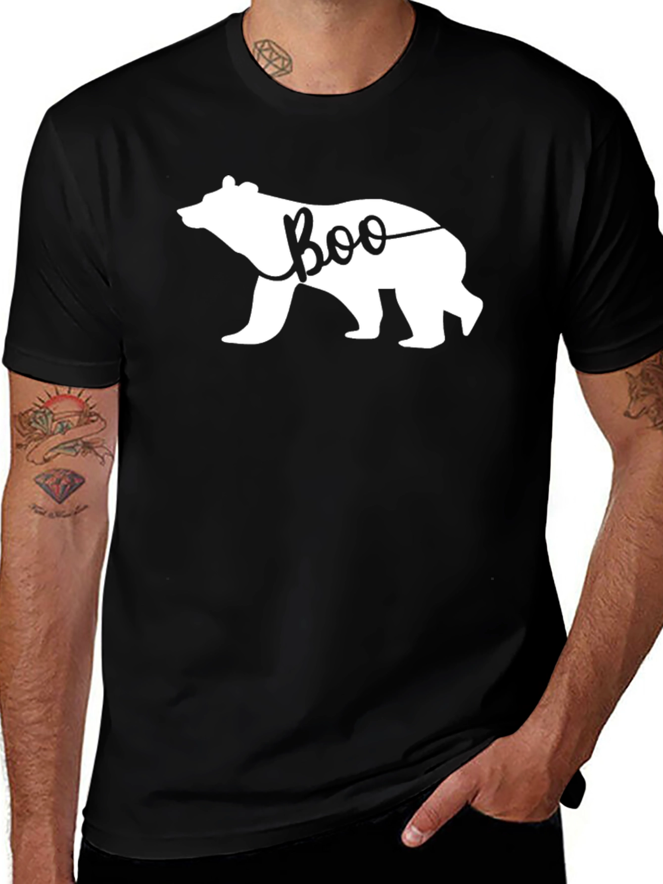 Boo Bear Black T-Shirt - Halloween Spooky Season