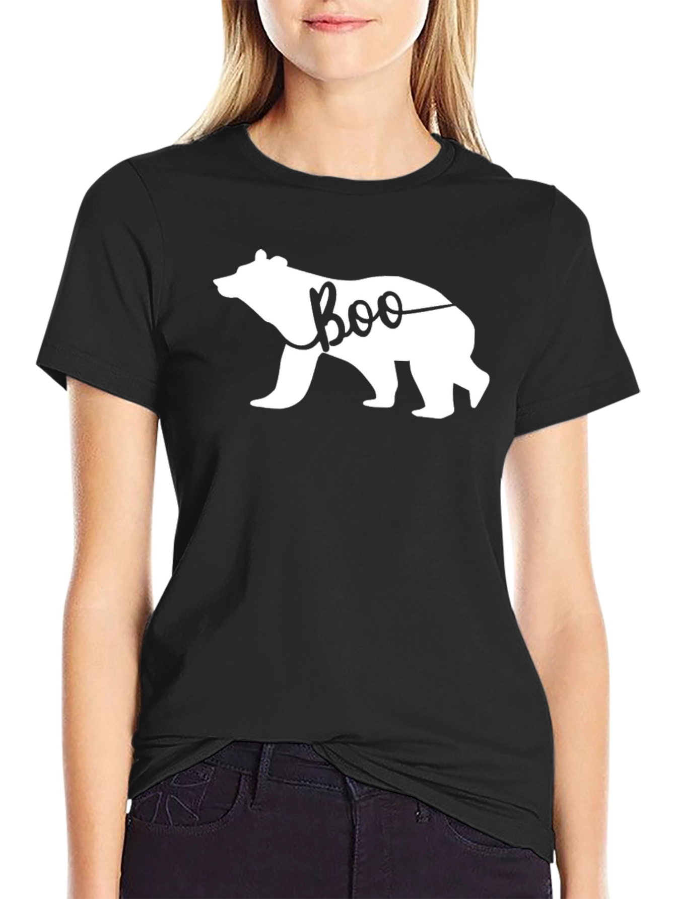 Boo Bear Black T-Shirt - Halloween Spooky Season