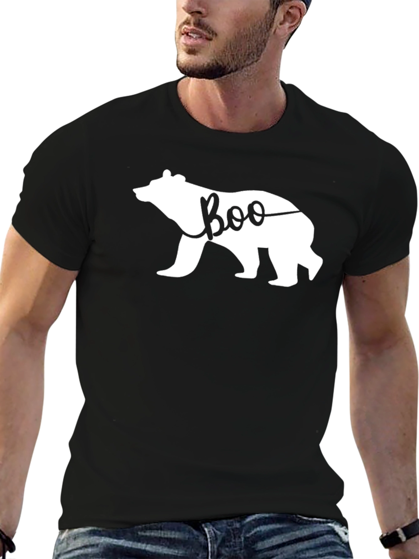 Boo Bear Black T-Shirt - Halloween Spooky Season