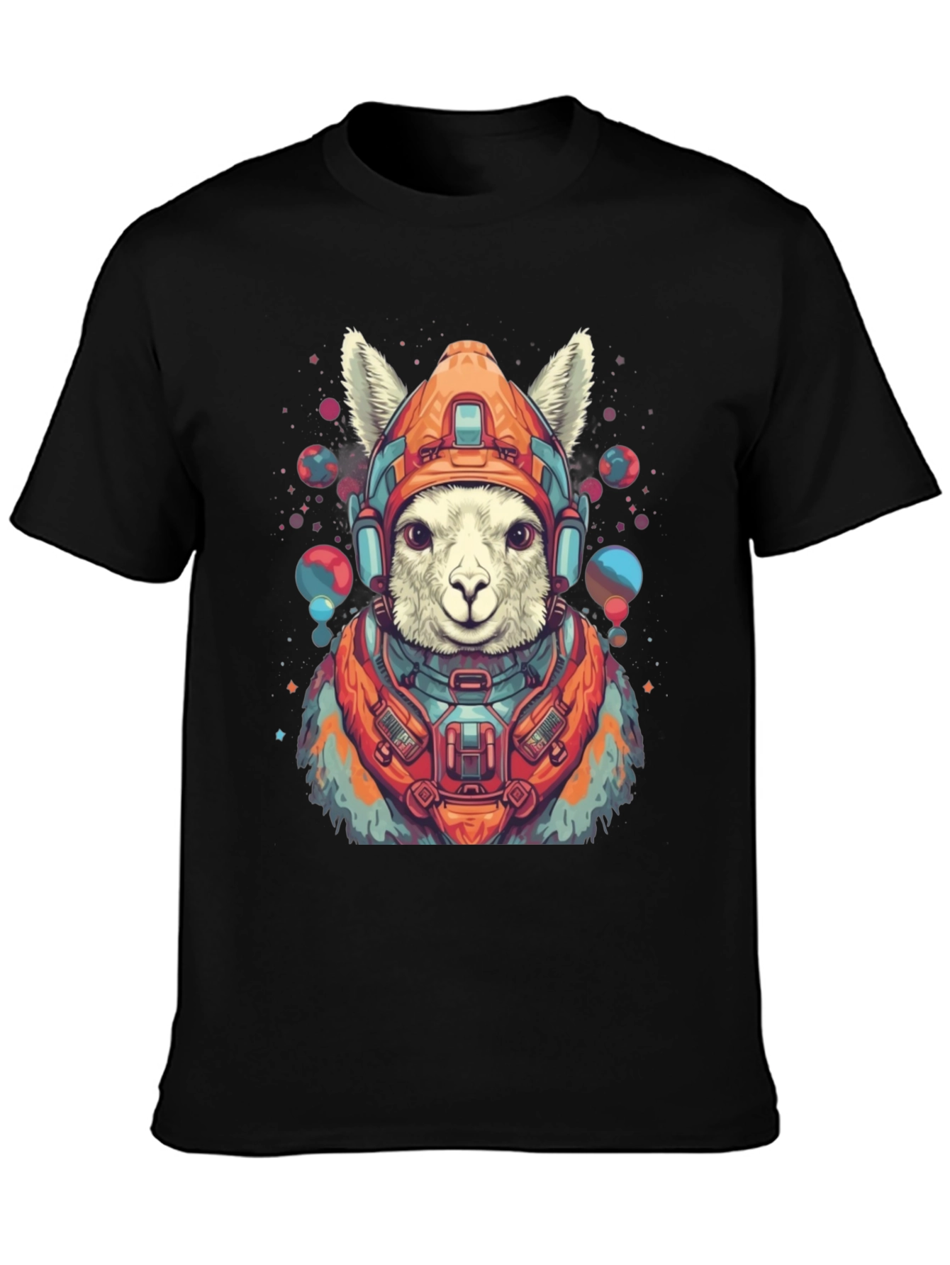 Llama Astronaut Graphic Tee - Soft Cotton Blend