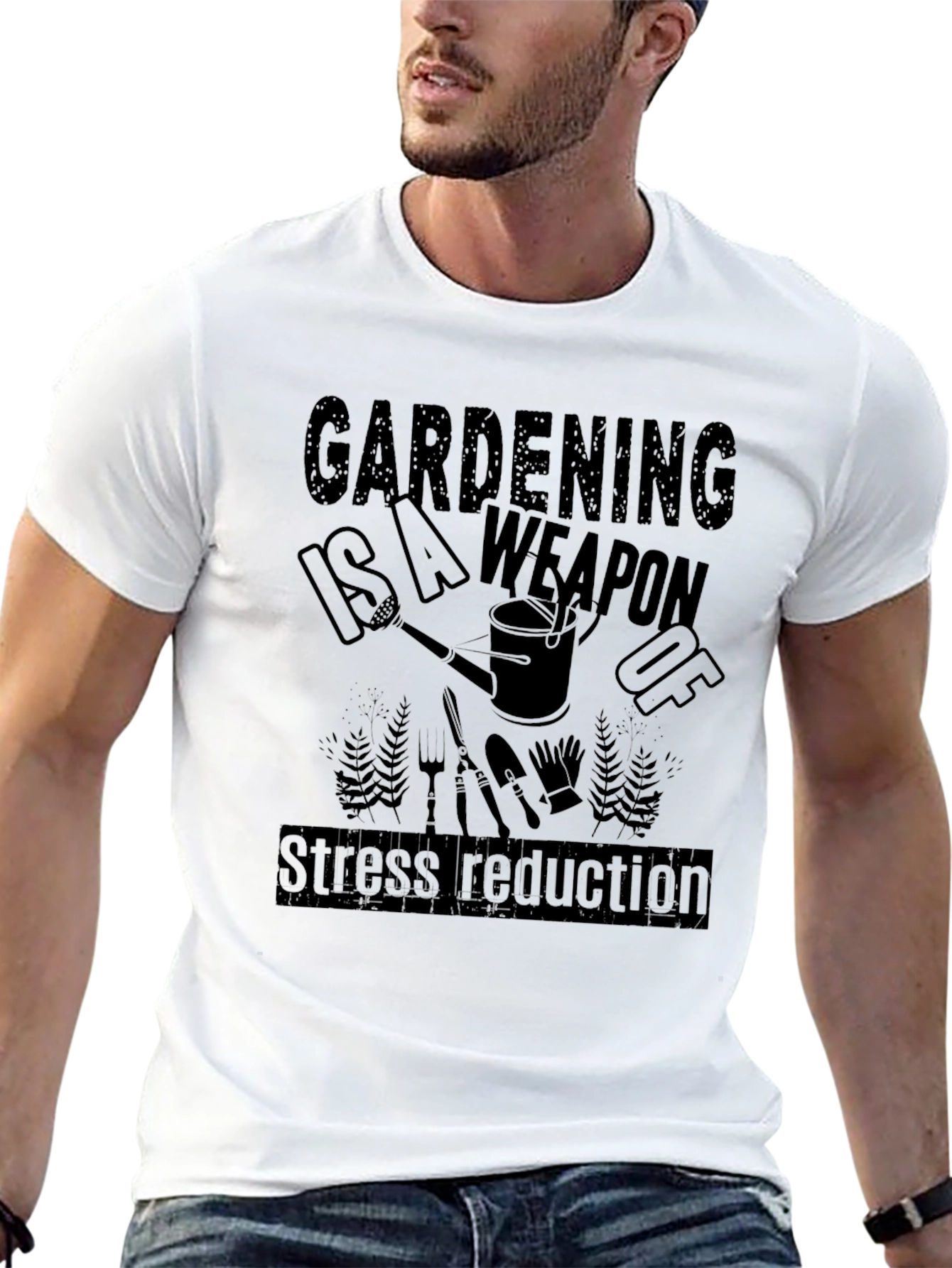 Gardening is a Weapon T-Shirt - Stress Reduction