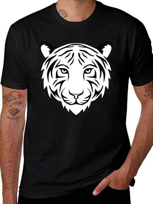 Black Tiger Graphic Tee - Cool Animal Print Shirt