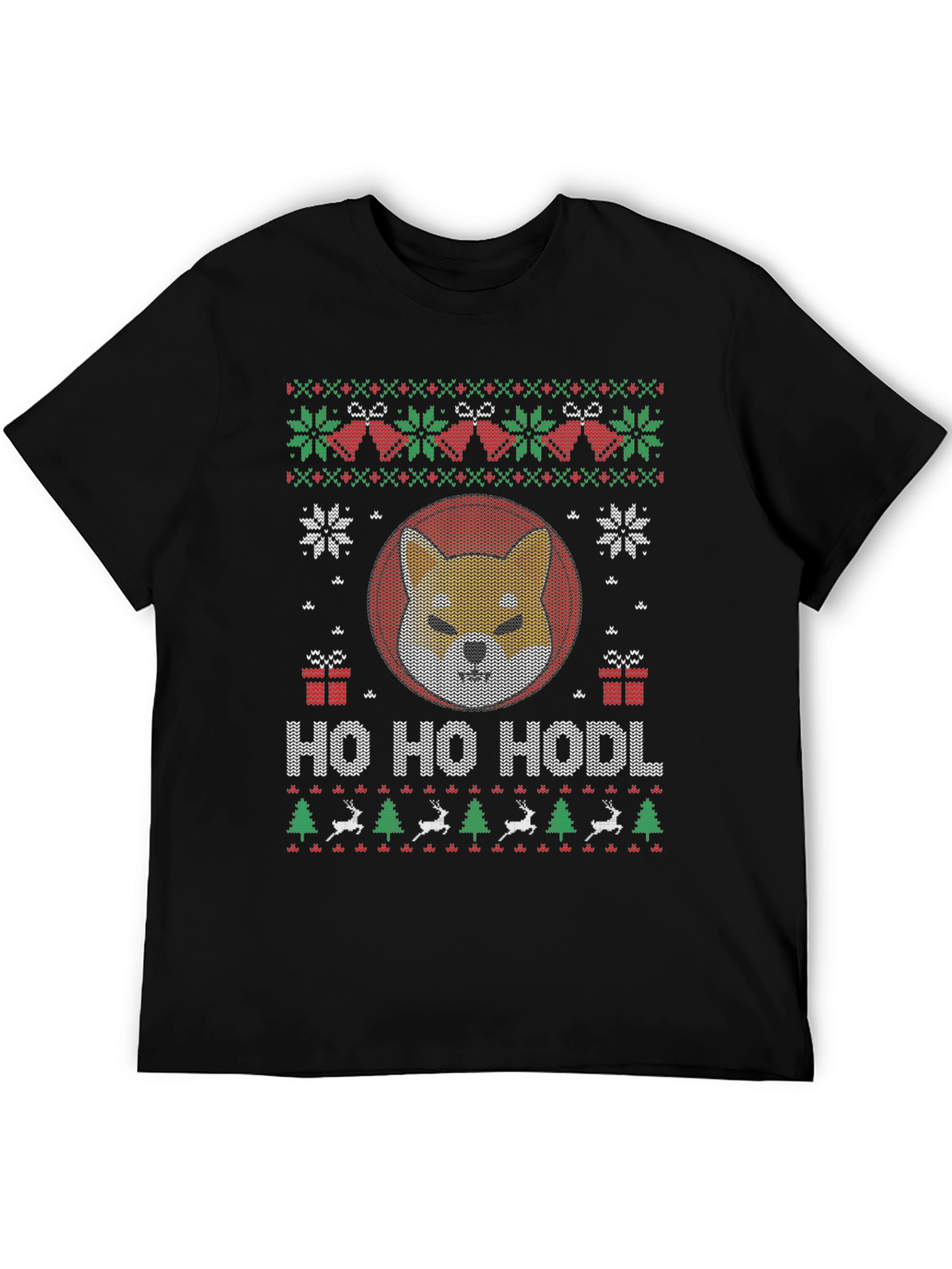 Ho Ho Hodl Ugly Christmas Shiba Inu Dog T-Shirt