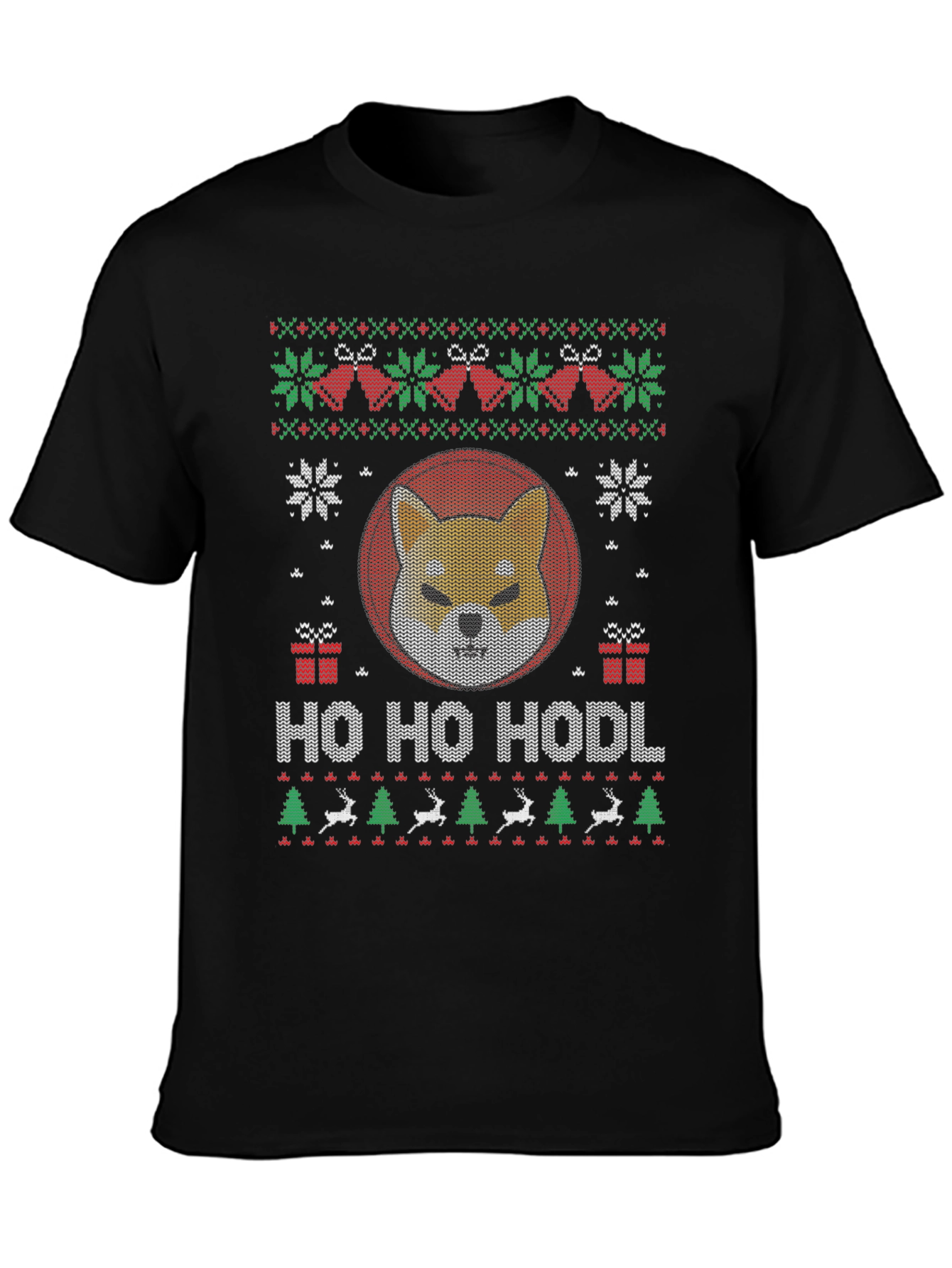 Ho Ho Hodl Ugly Christmas Shiba Inu Dog T-Shirt