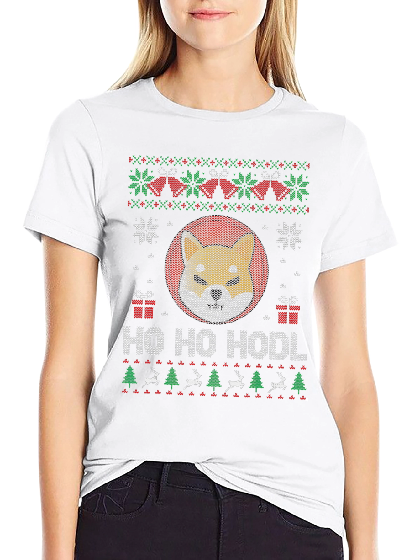 Ho Ho Hodl Ugly Christmas Shiba Inu Dog T-Shirt