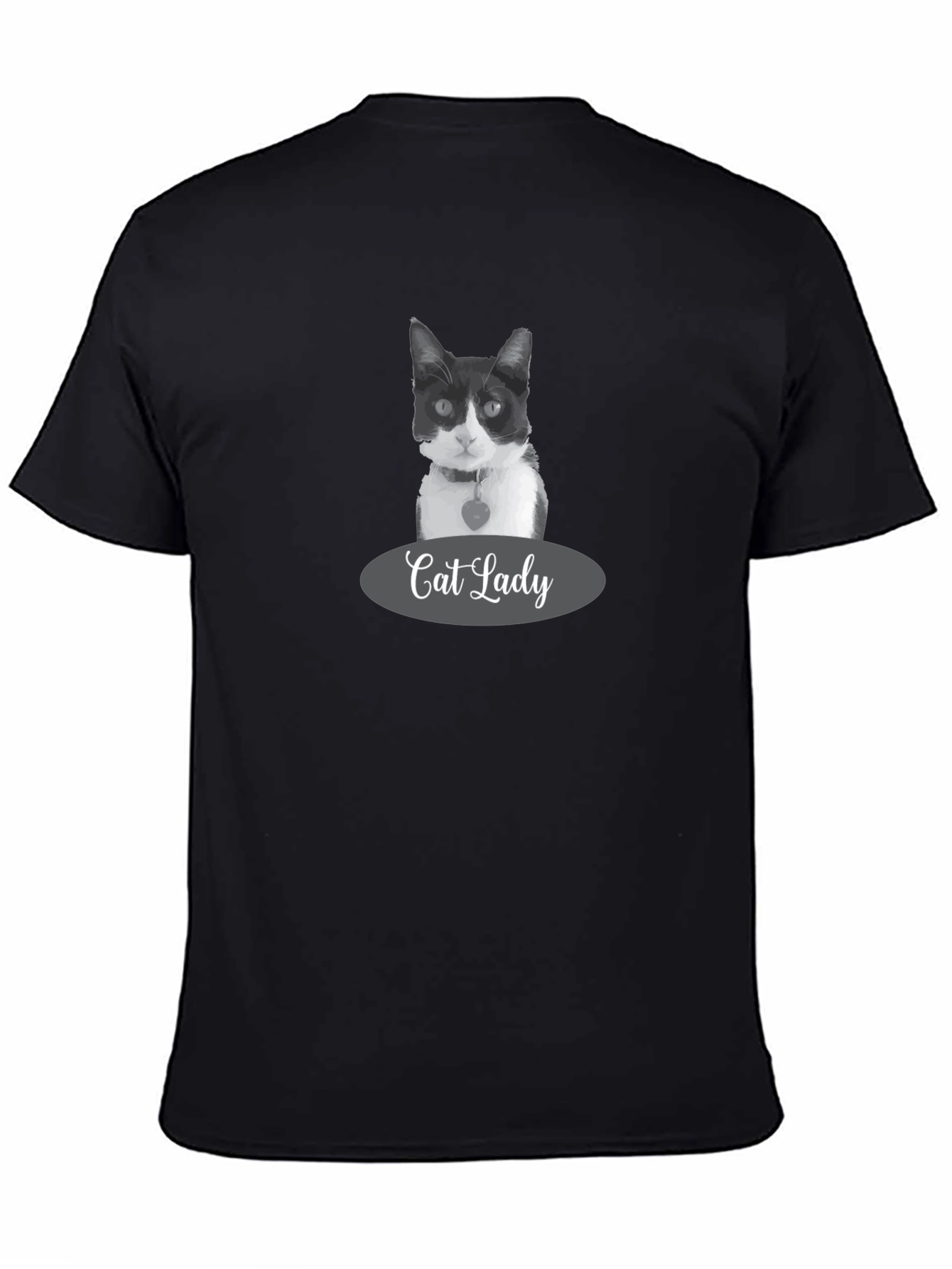 Cat Lady Black T-Shirt - Stylish Pet Lover Apparel