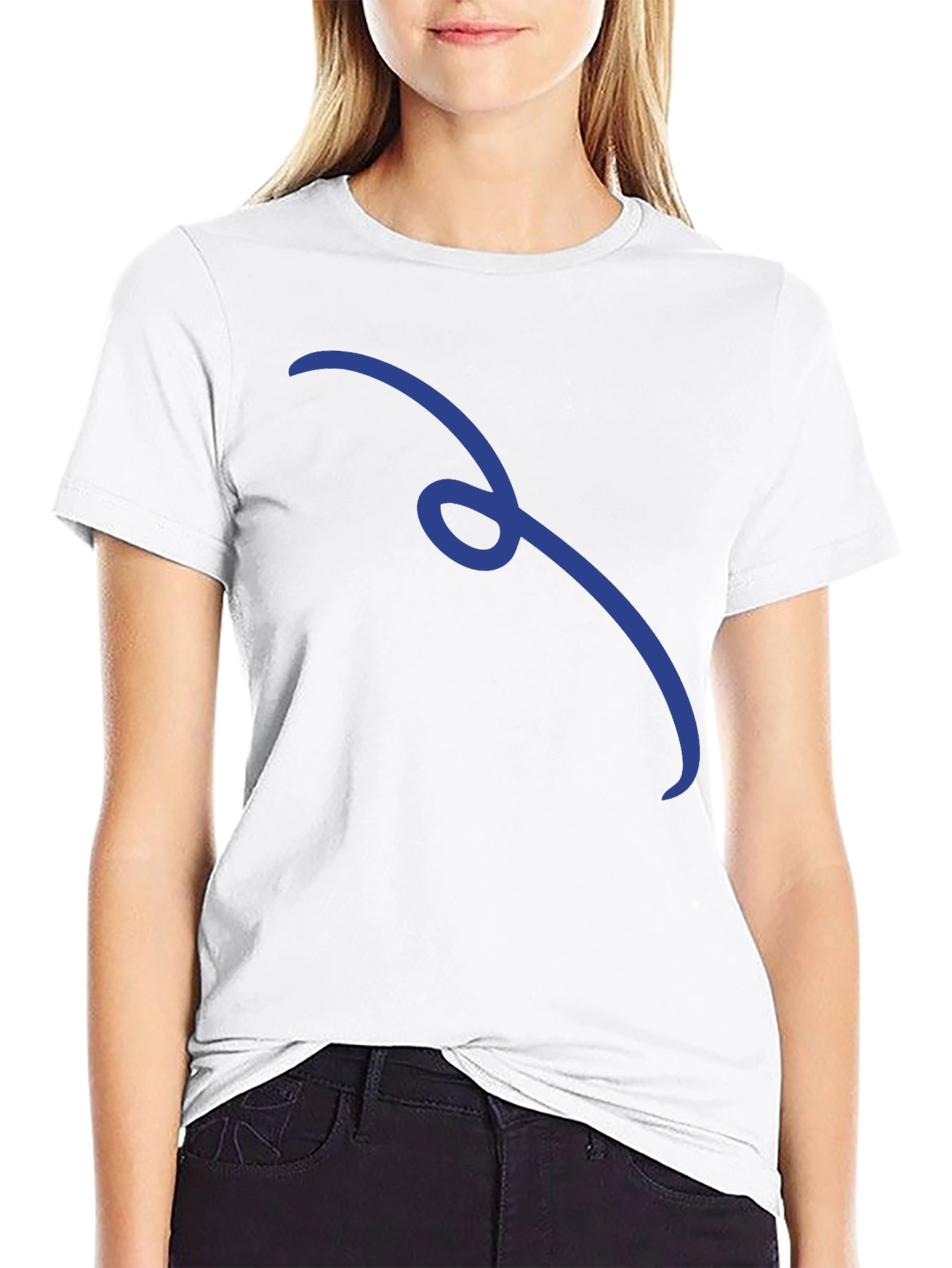 Minimalist Curve Black T-Shirt
