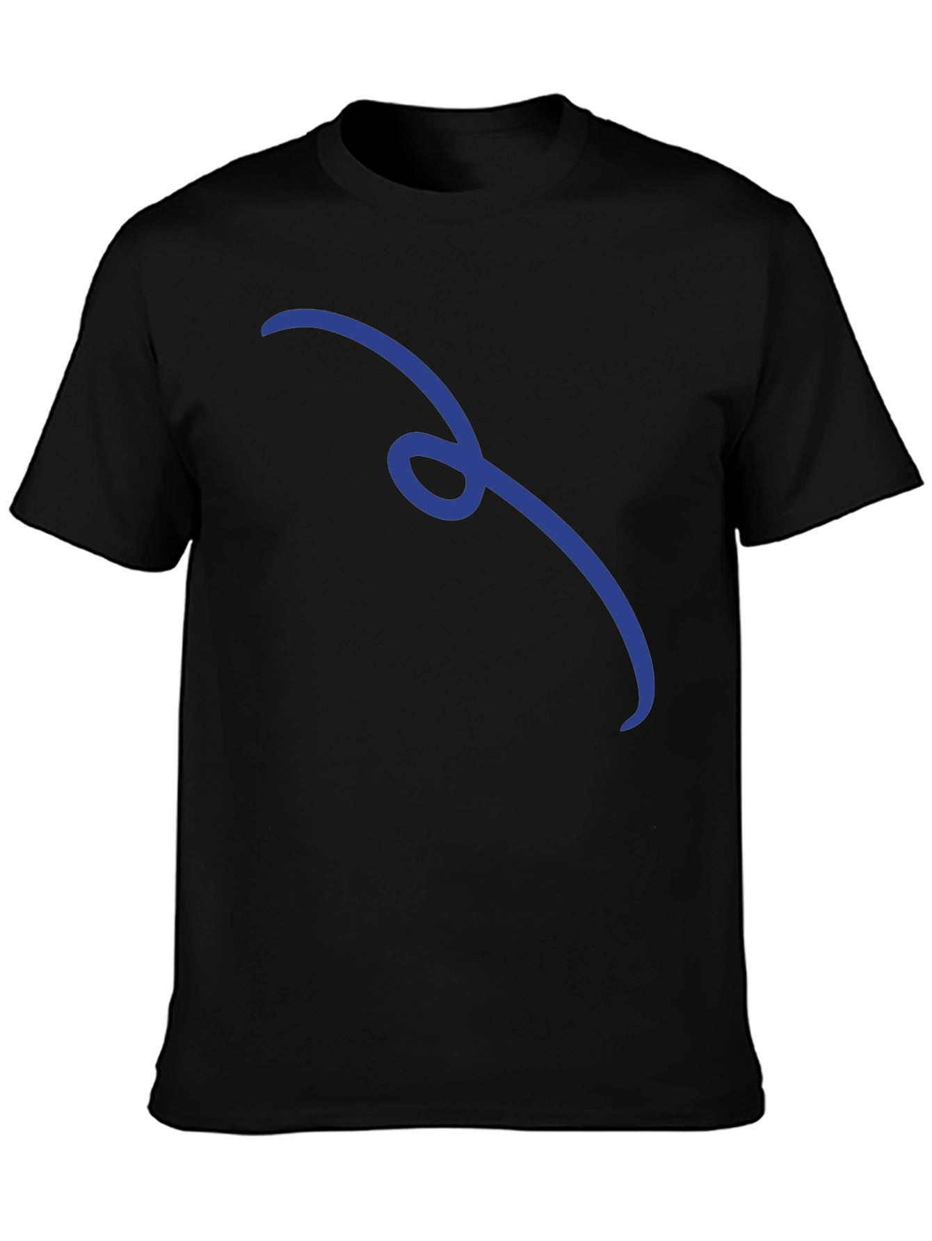 Minimalist Curve Black T-Shirt