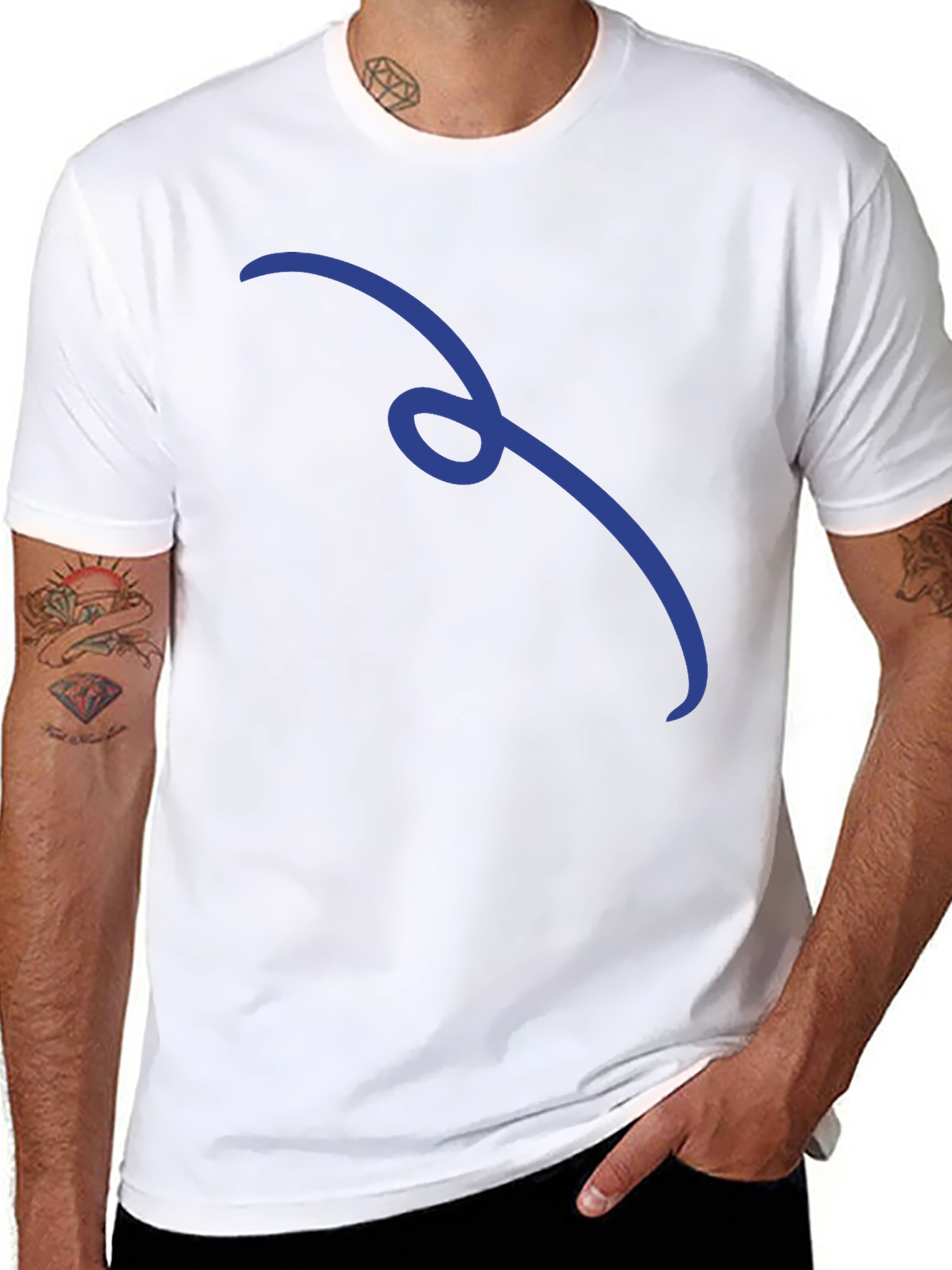 Minimalist Curve Black T-Shirt