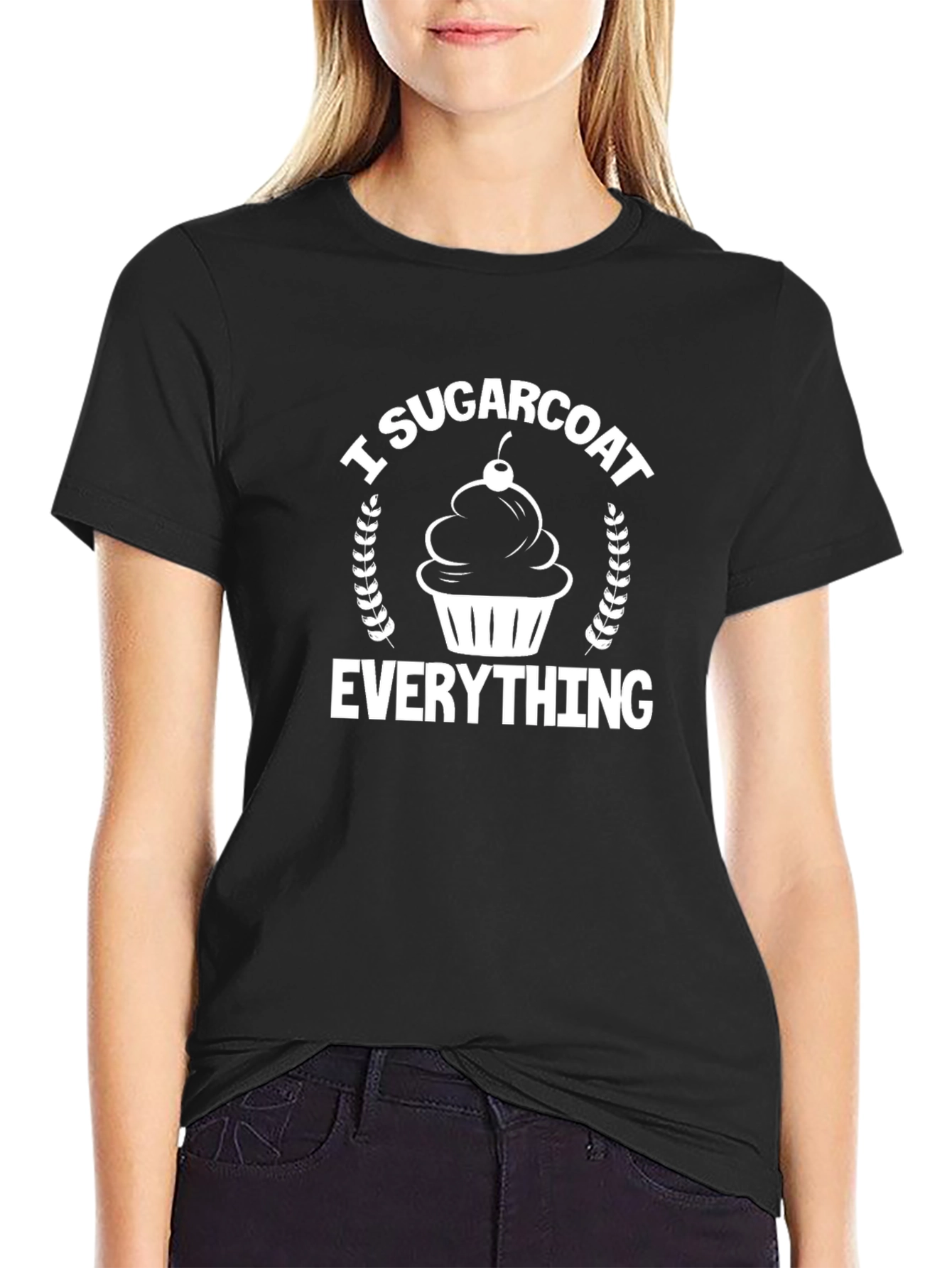 I Sugarcoat Everything Funny Cupcake T-Shirt