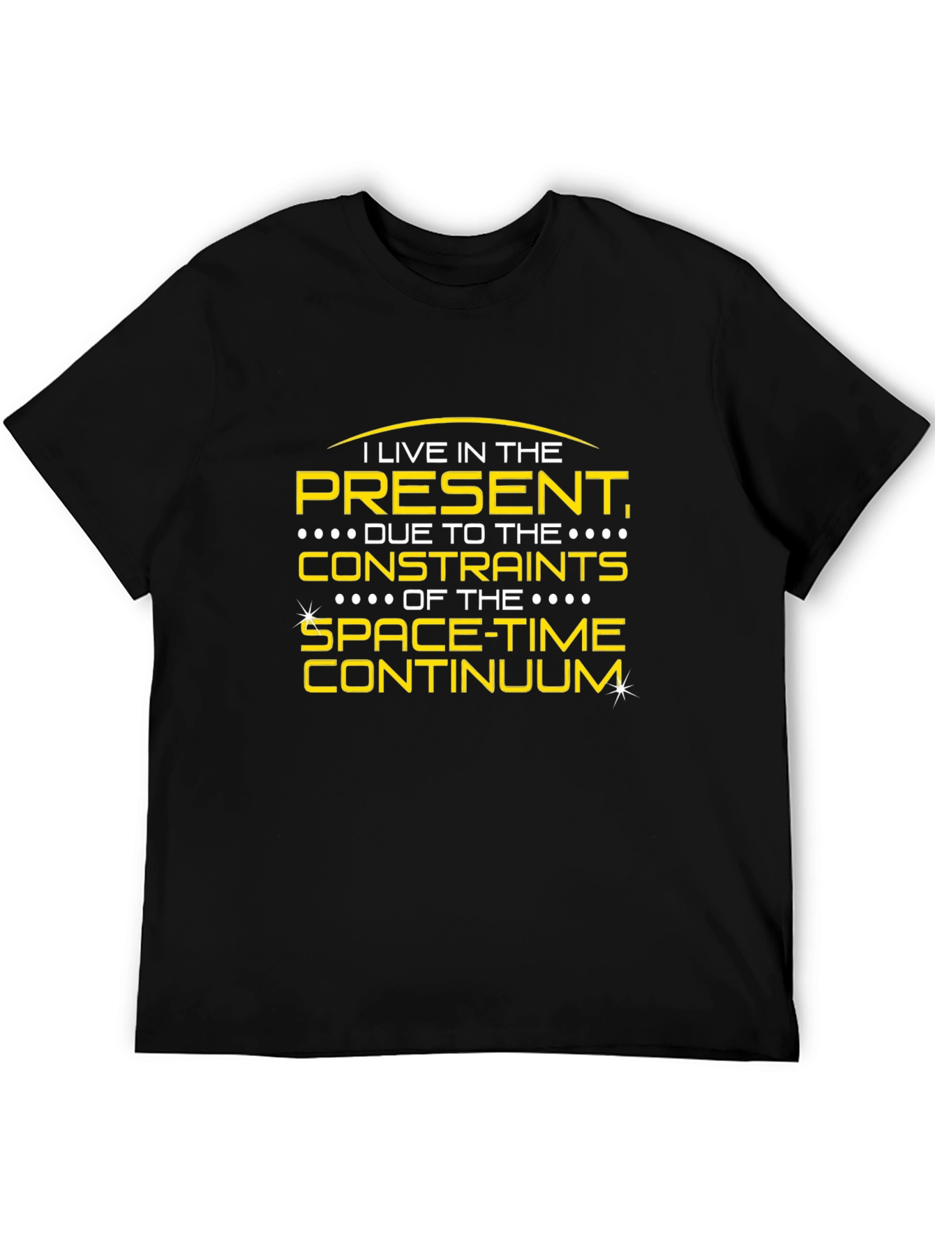 Present Spacetime Continuum Mens Black T-Shirt