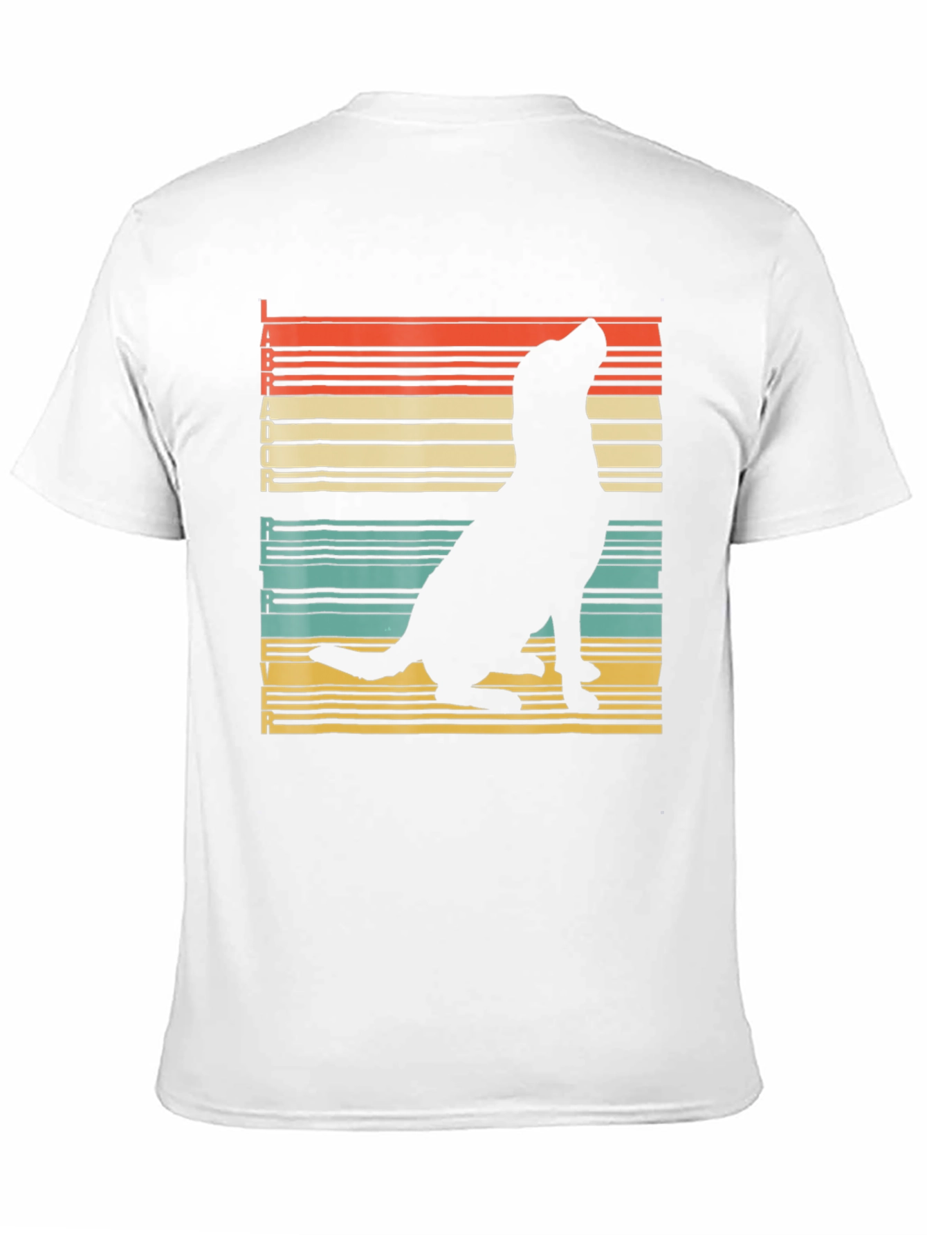 Retro Labrador Silhouette T-Shirt - Black