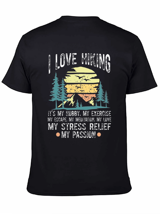 I Love Hiking Graphic Tee - Outdoor Adventure Shirt