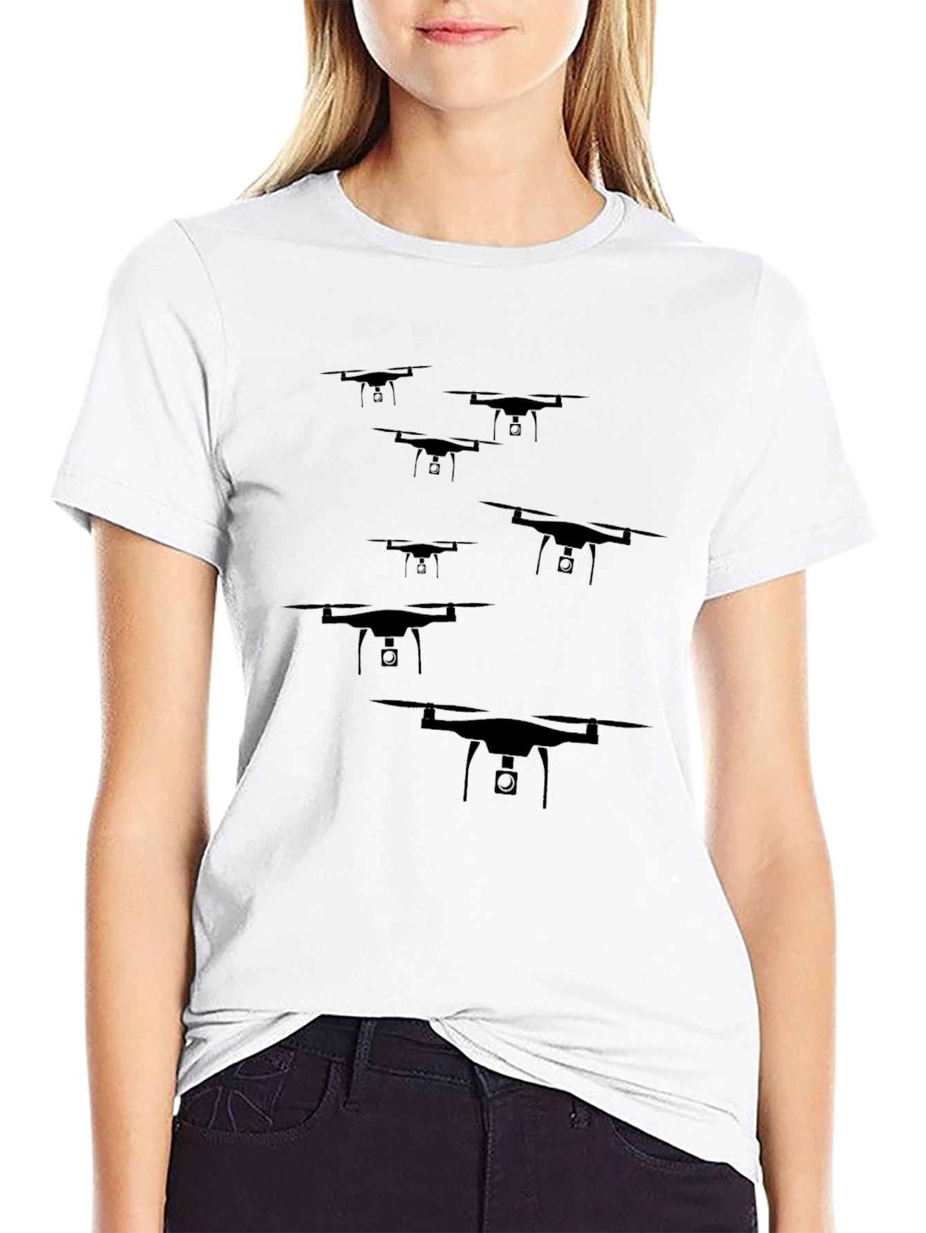 Drone Enthusiast Black T-Shirt - Unique Graphic Tee