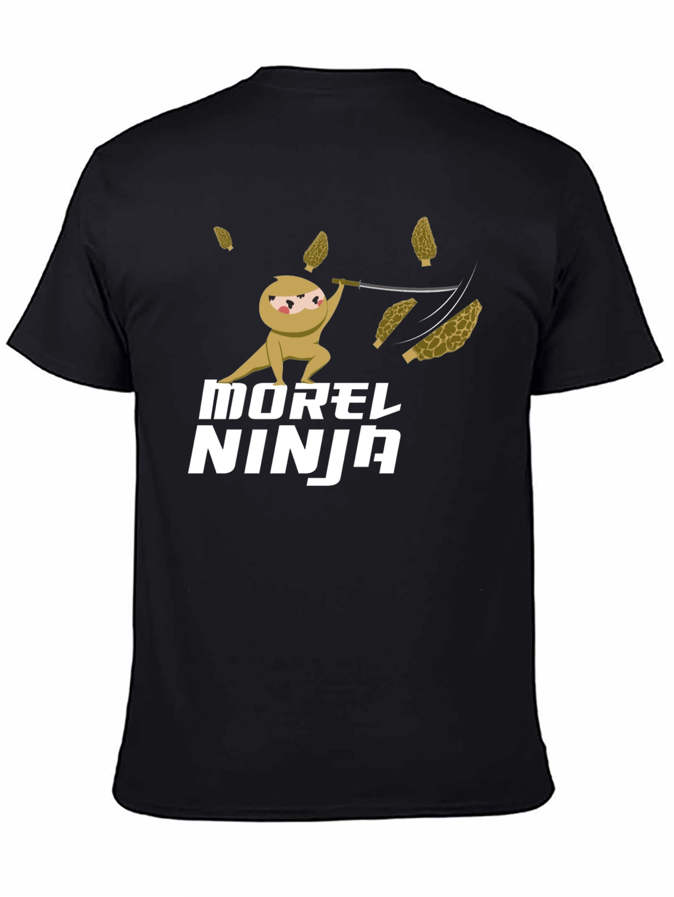 Morel Ninja T-Shirt - Funny Mushroom Hunter Tee